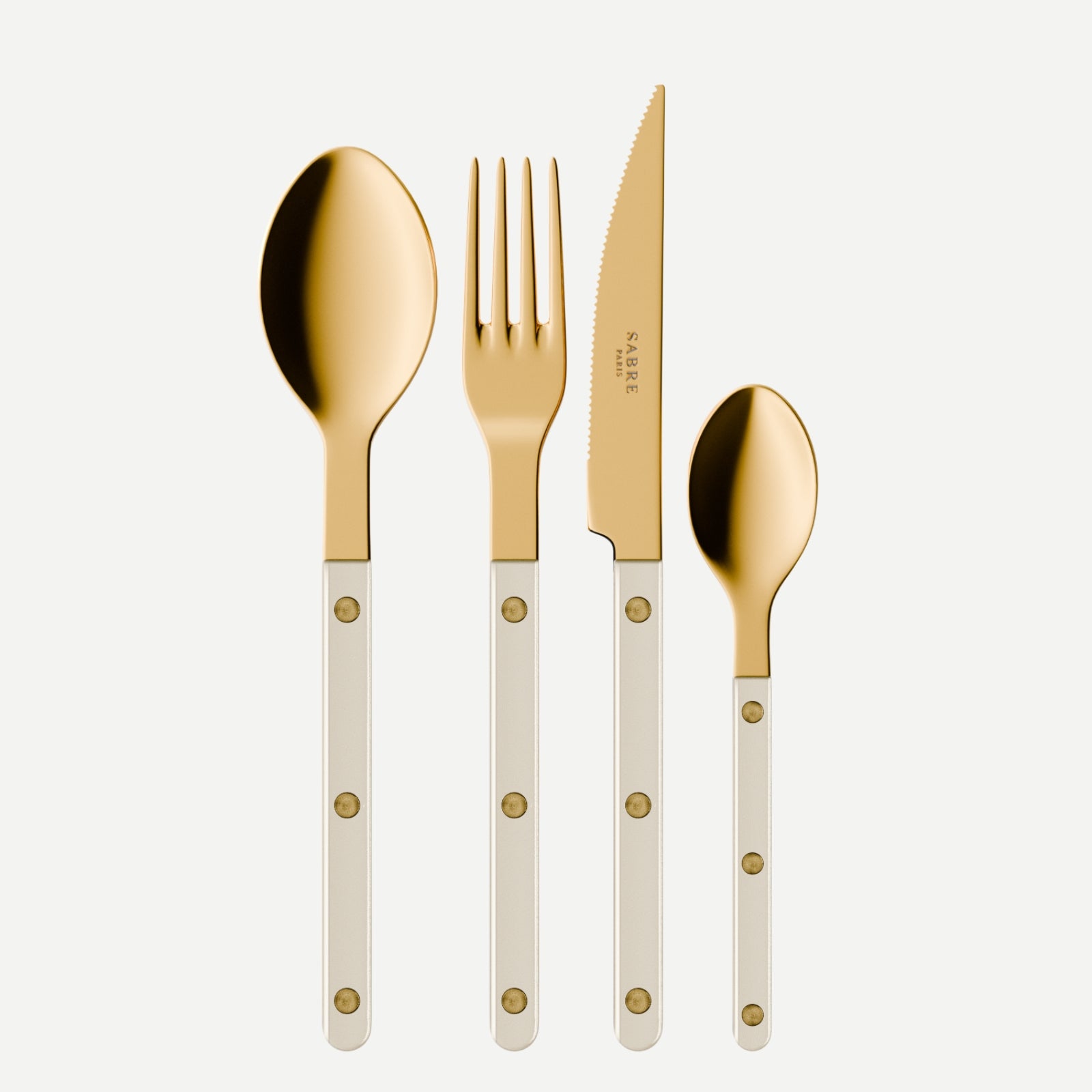 Bistrot Gold Pearly, Pearl - 48 pieces cutlery set