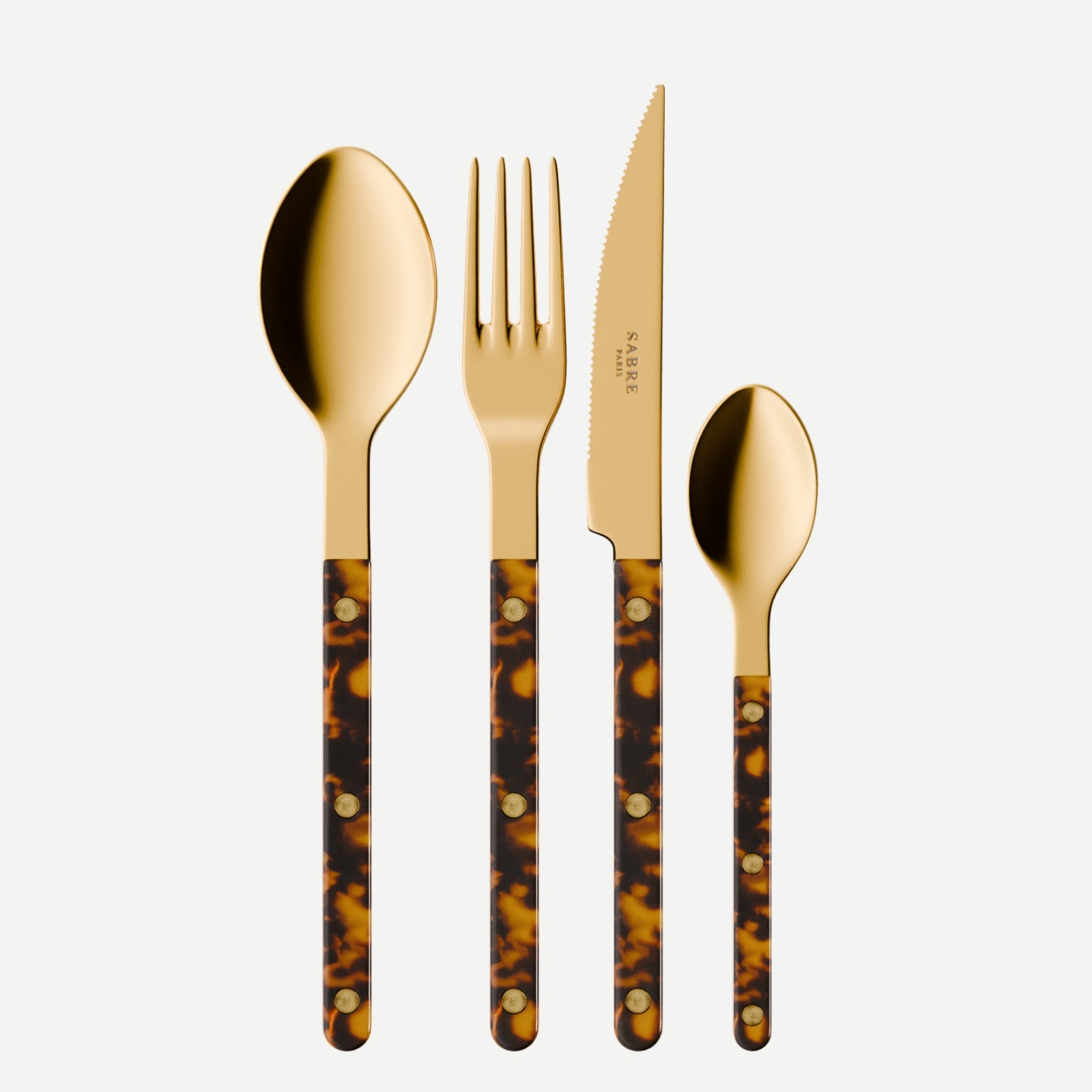Bistrot Gold Tortoise, Faux Tortoise - 24 pieces cutlery set