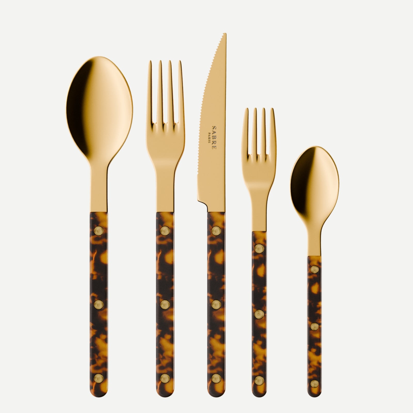 Bistrot Gold Tortoise, Faux Tortoise - 20 pieces cutlery set