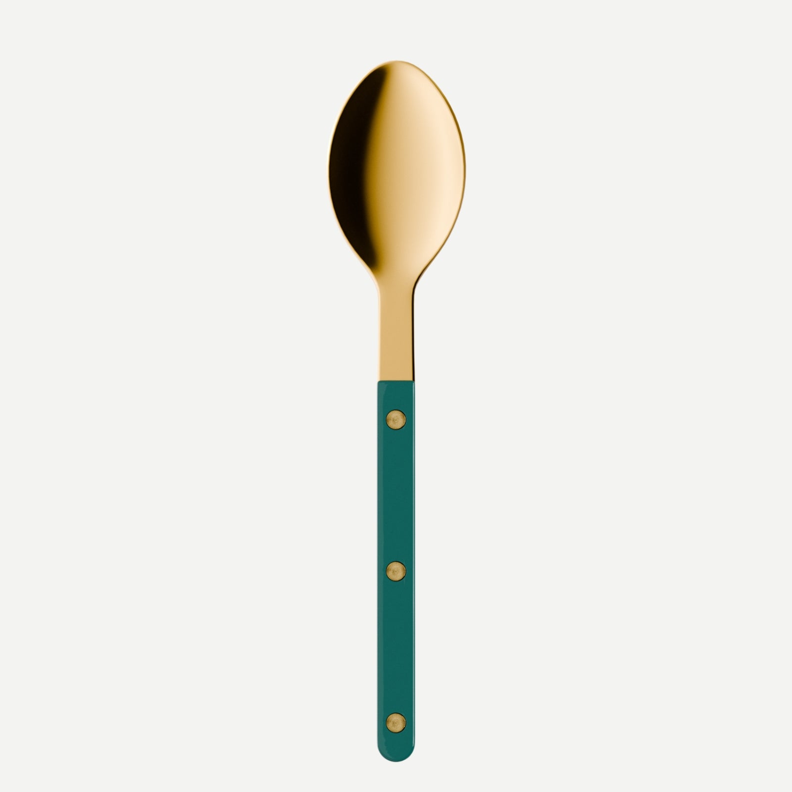 Bistrot Gold Solid, Aquamarine - Soup spoon