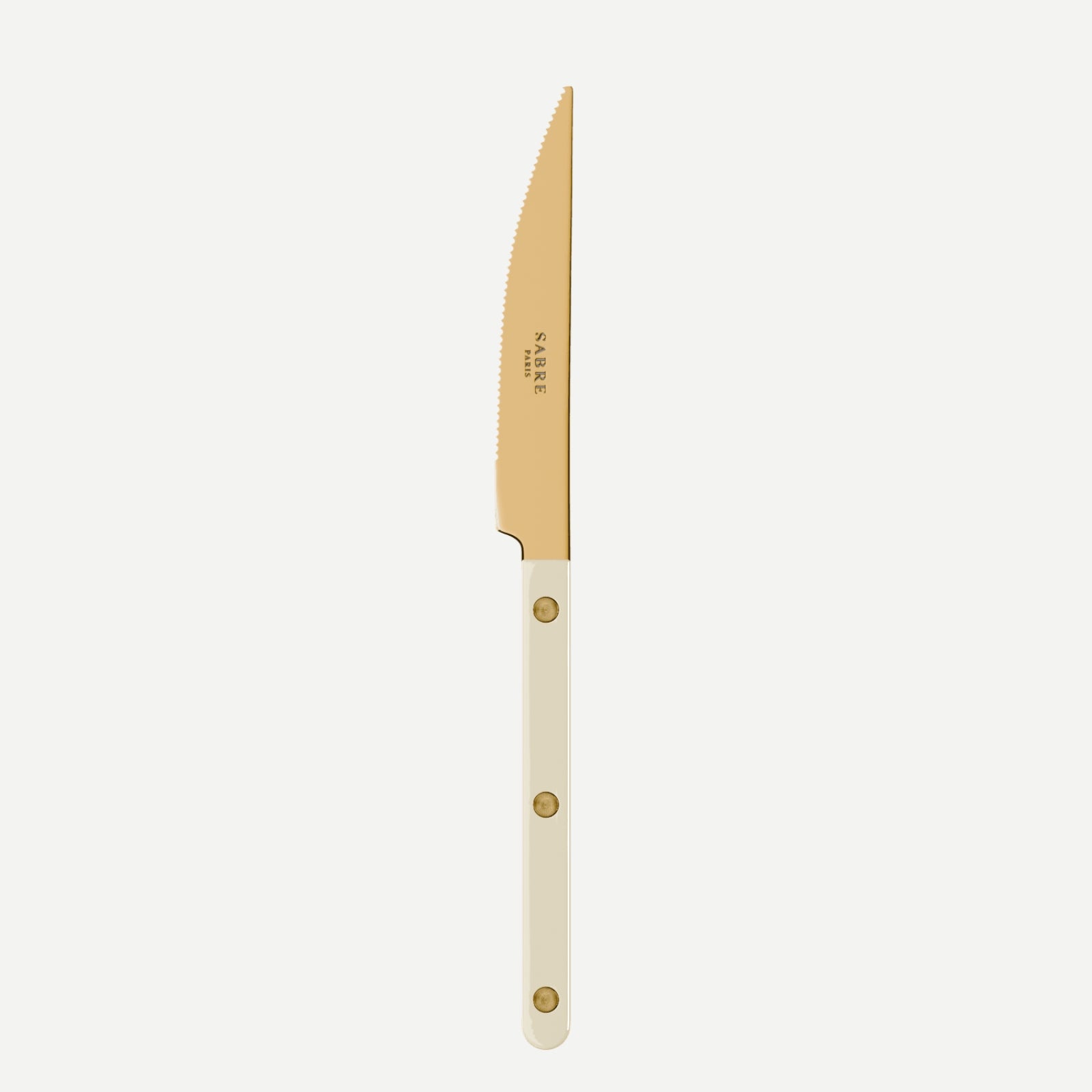 Bistrot Gold Solid, Ivory - Dinner knife