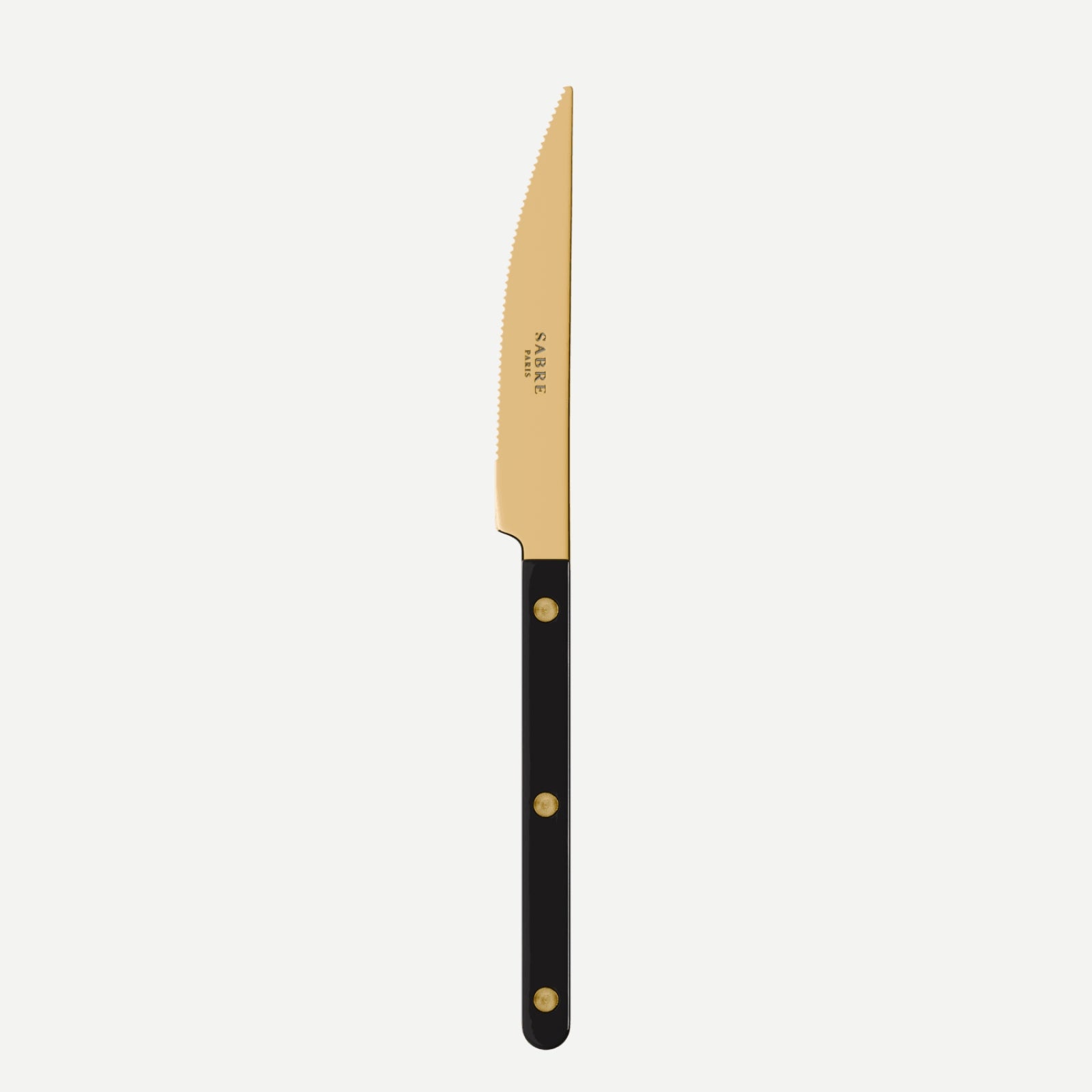 Bistrot Gold Solid, Black - Dinner knife