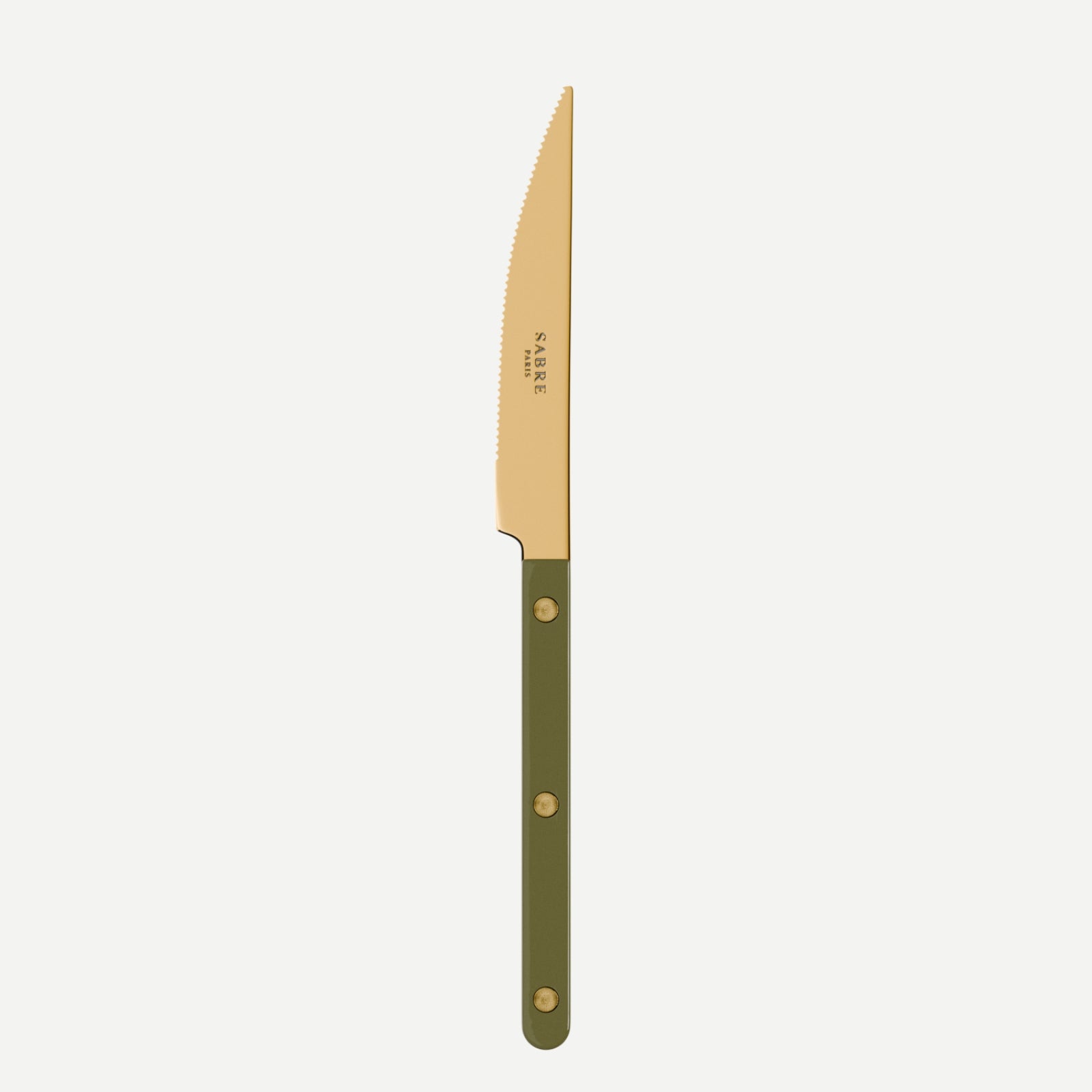 Bistrot Gold color Solid, Green fern - Dinner knife