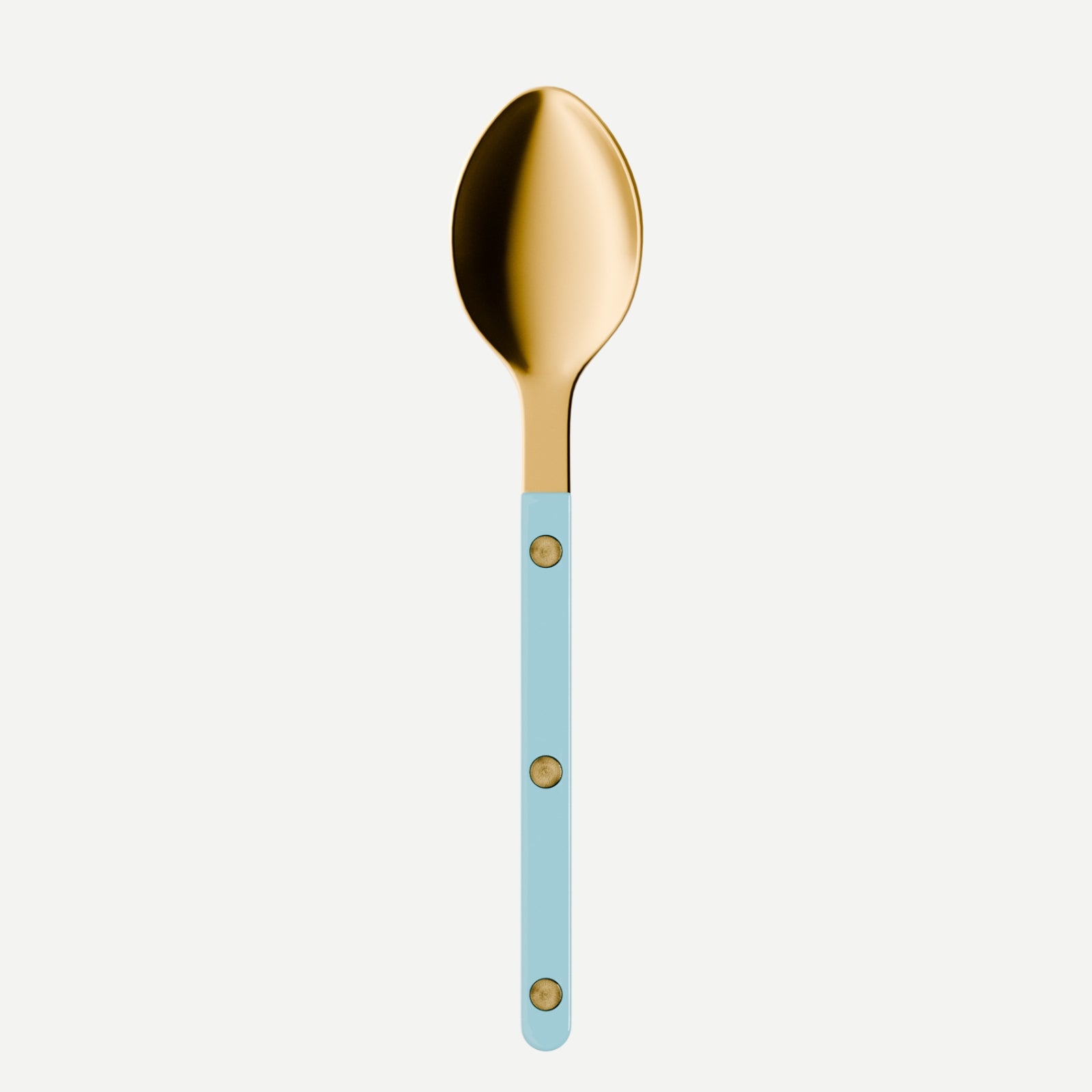 Bistrot Gold Solid, Pastel blue - Dessert spoon