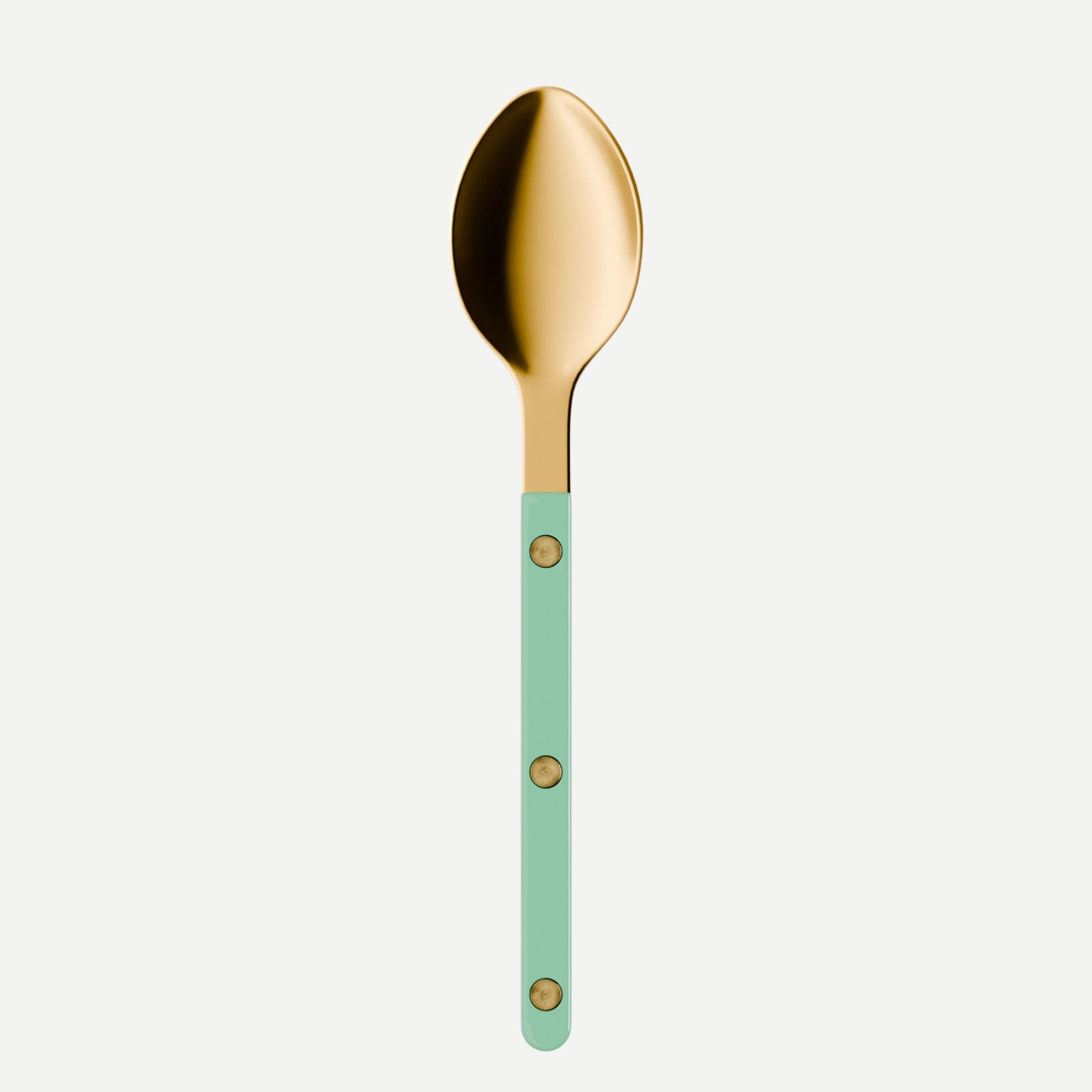 Bistrot Gold Solid, Pastel green - Dessert spoon