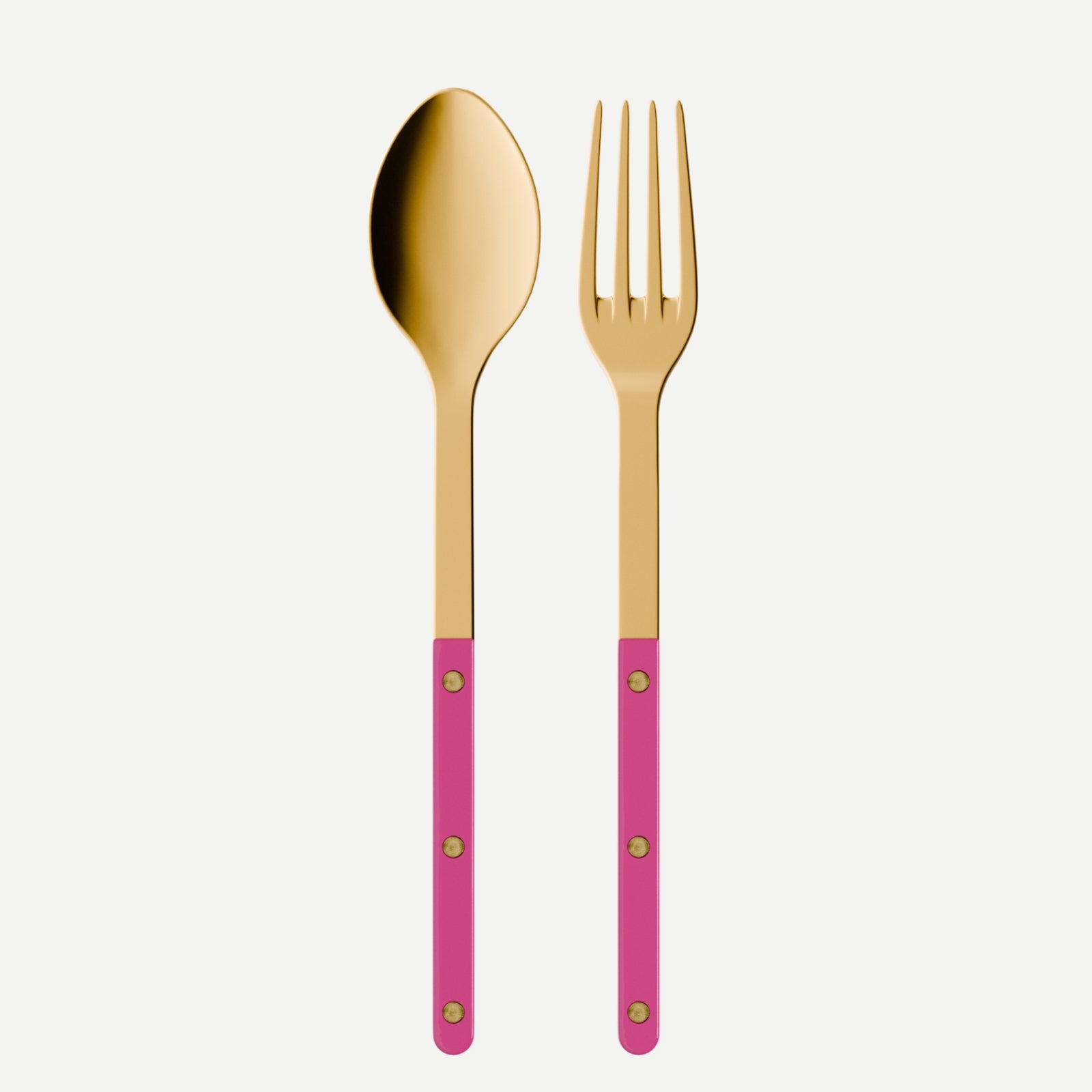 Bistrot Gold Solid, Raspberry - Serving set