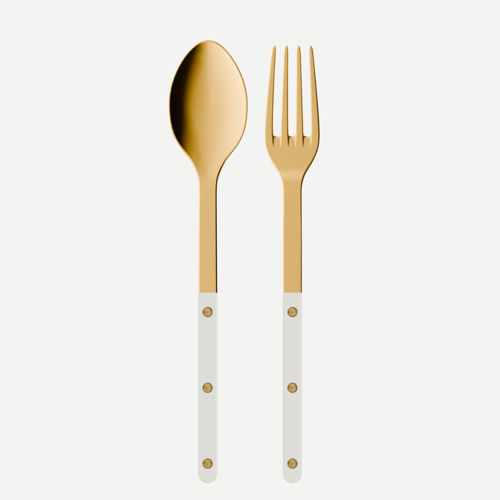Bistrot Gold Solid, White - Serving set