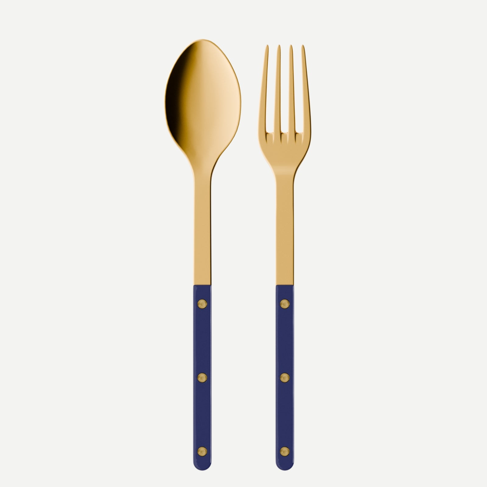 Bistrot Gold Solid, Navy blue - Serving set
