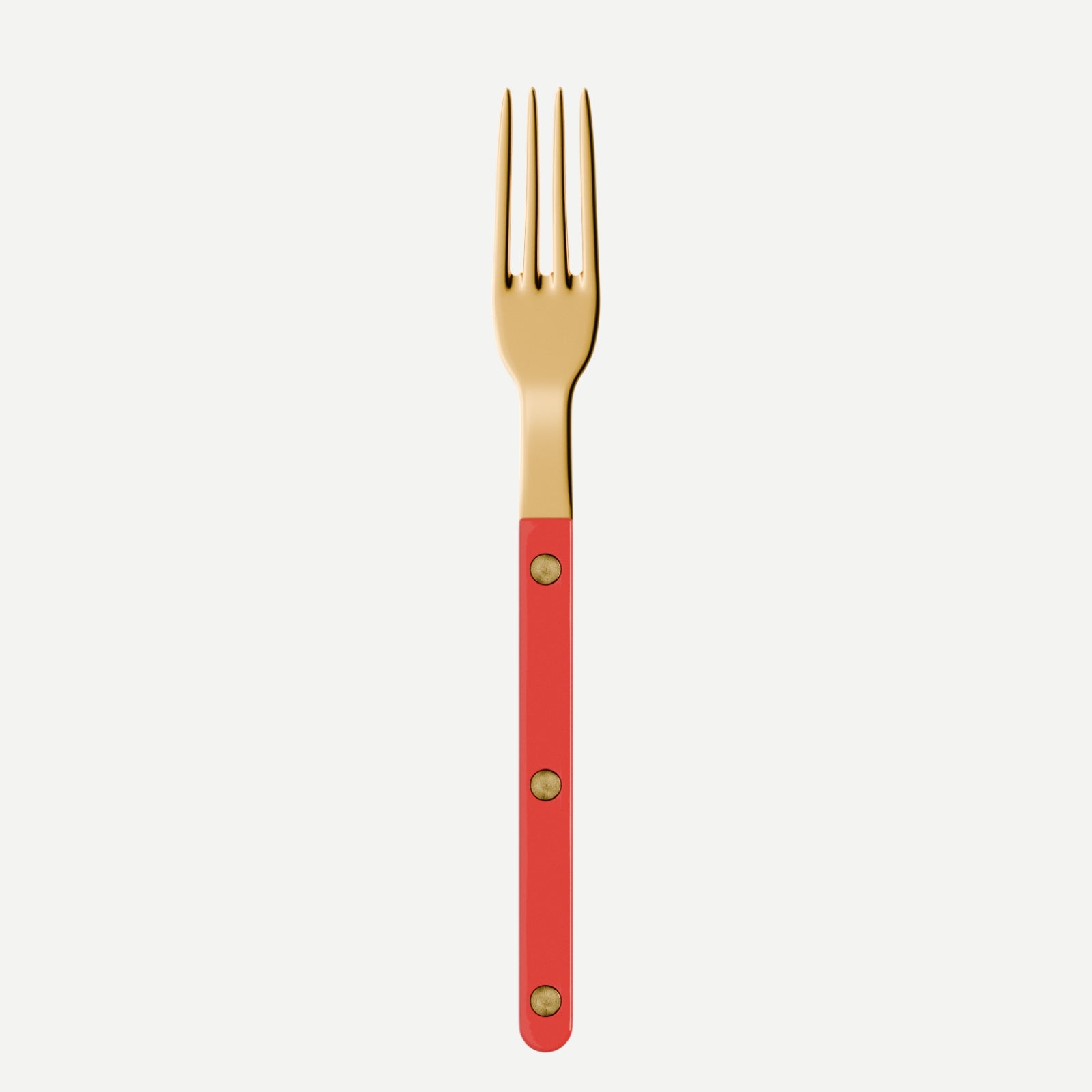 Bistrot Gold Solid, Red - Small fork