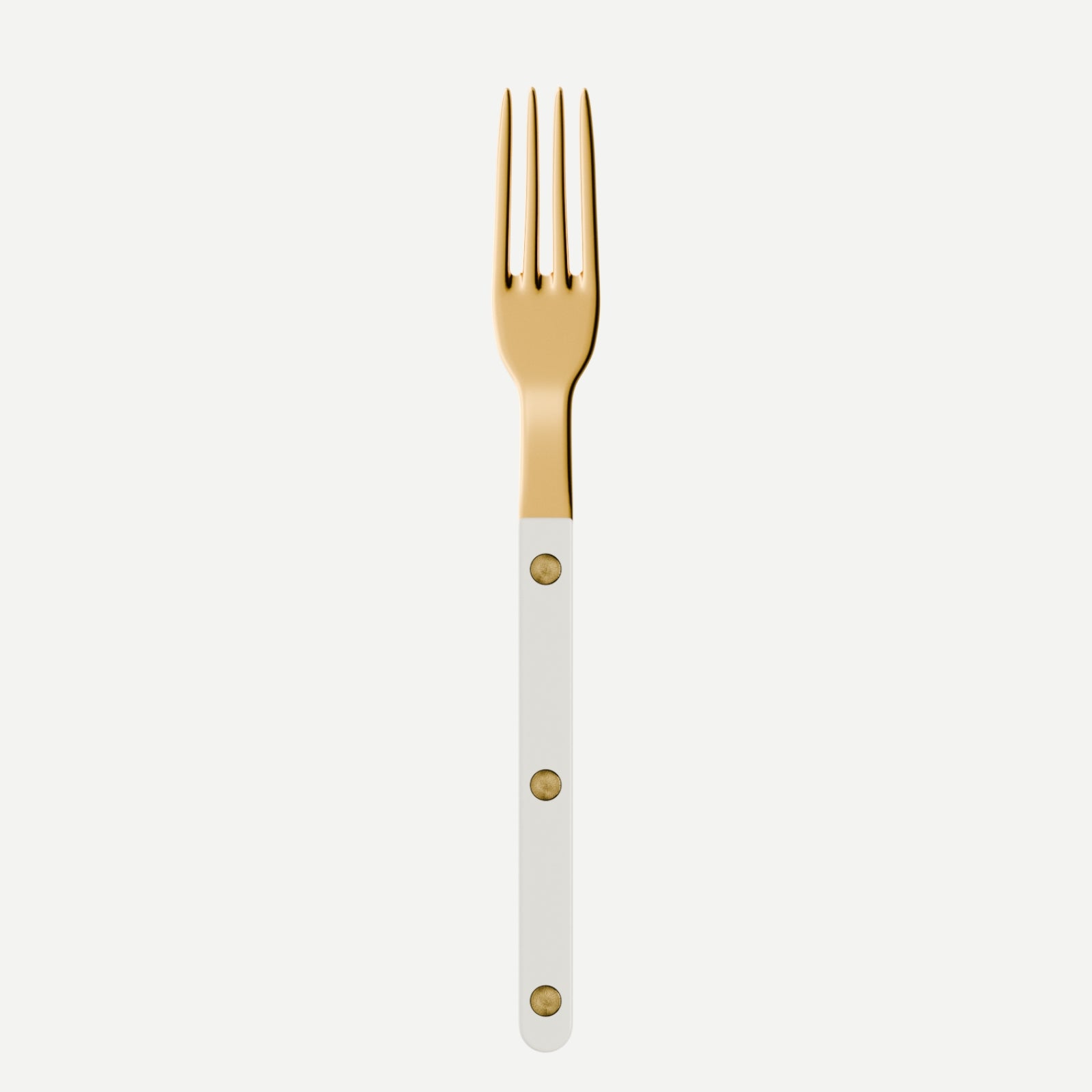 Bistrot Gold color Solid, White - Small fork
