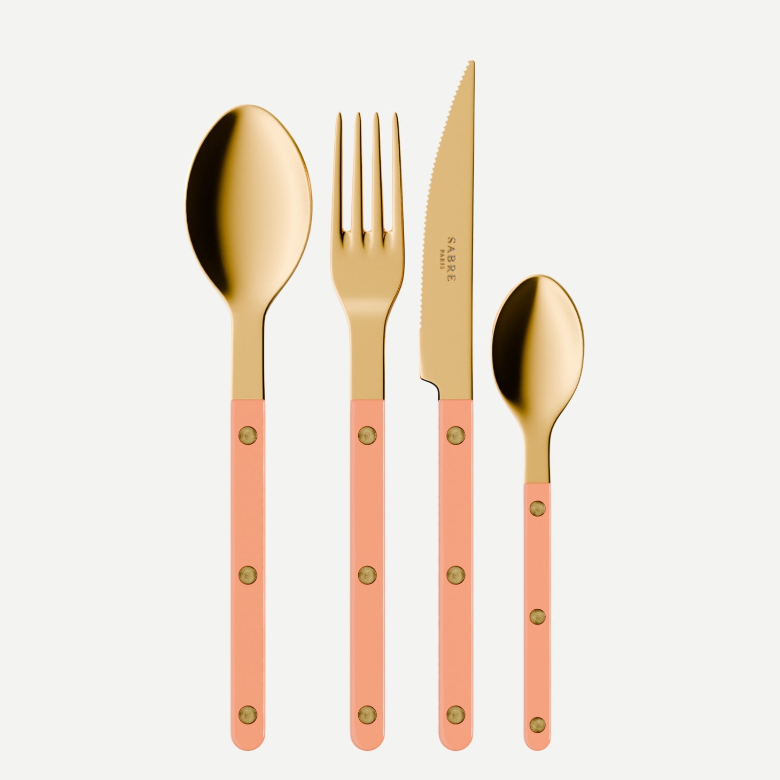 Bistrot Gold Solid, Nude Pink - 24 pieces cutlery set