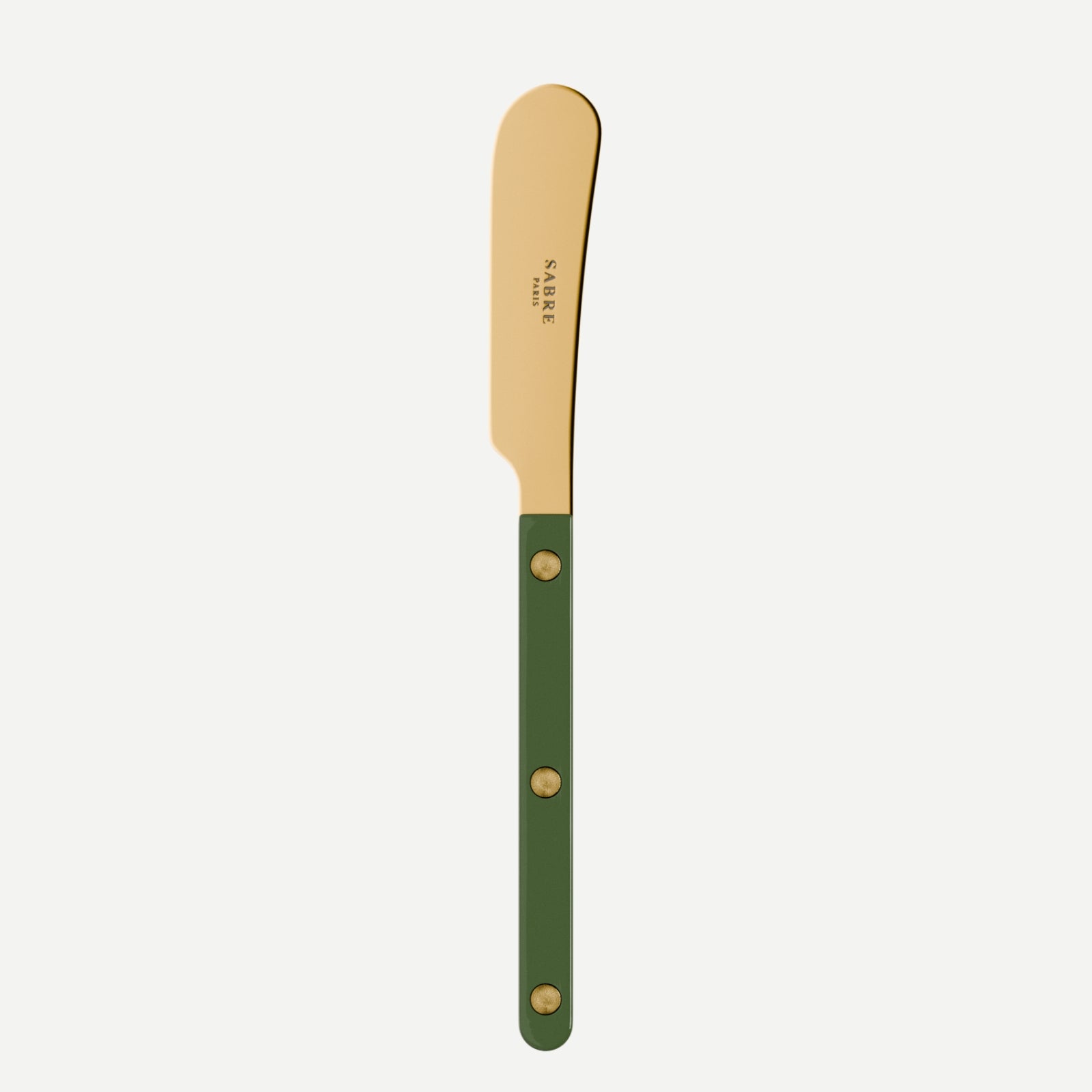 Bistrot Gold Solid, Green - Butter spreader