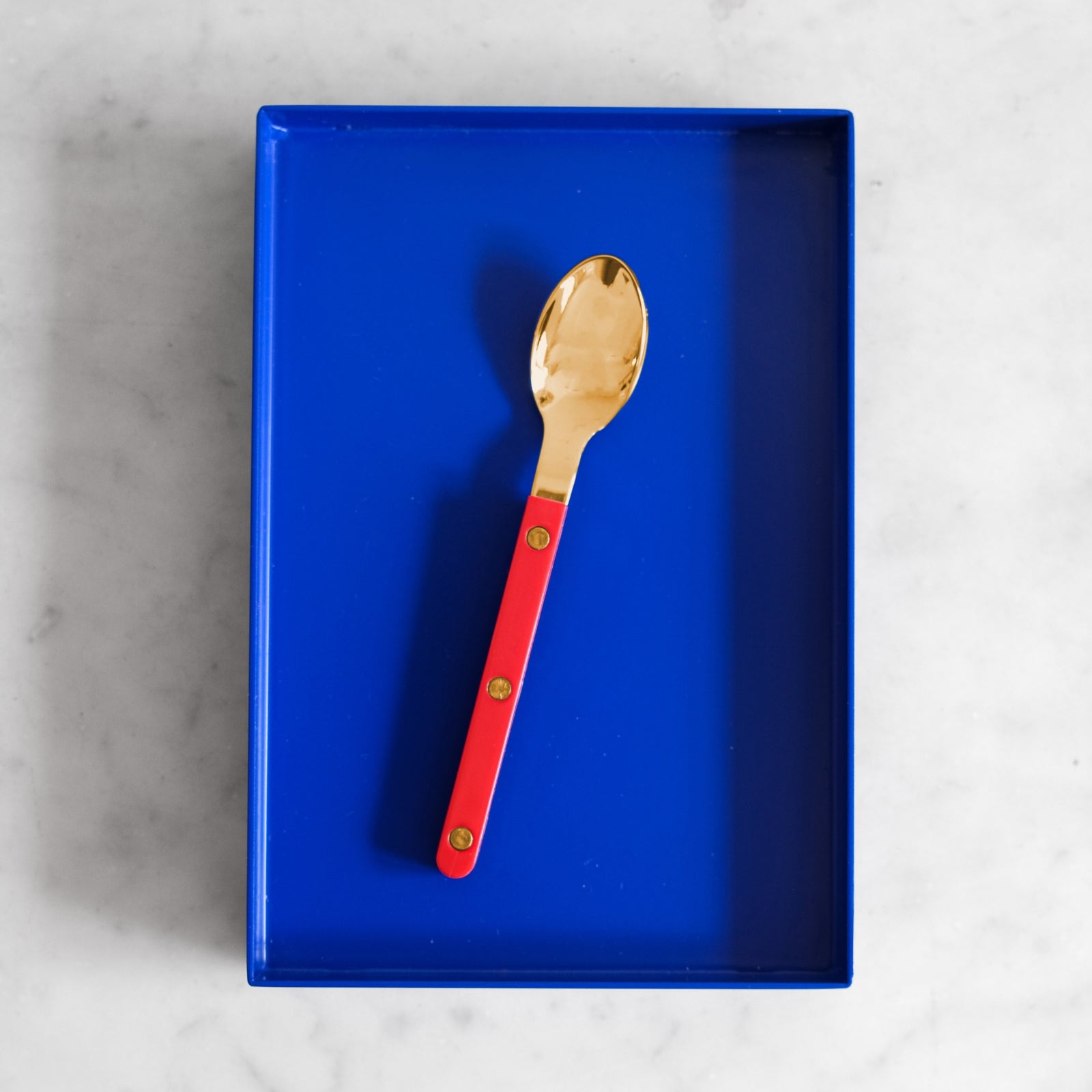 Bistrot Gold Solid, Red - Espresso spoon