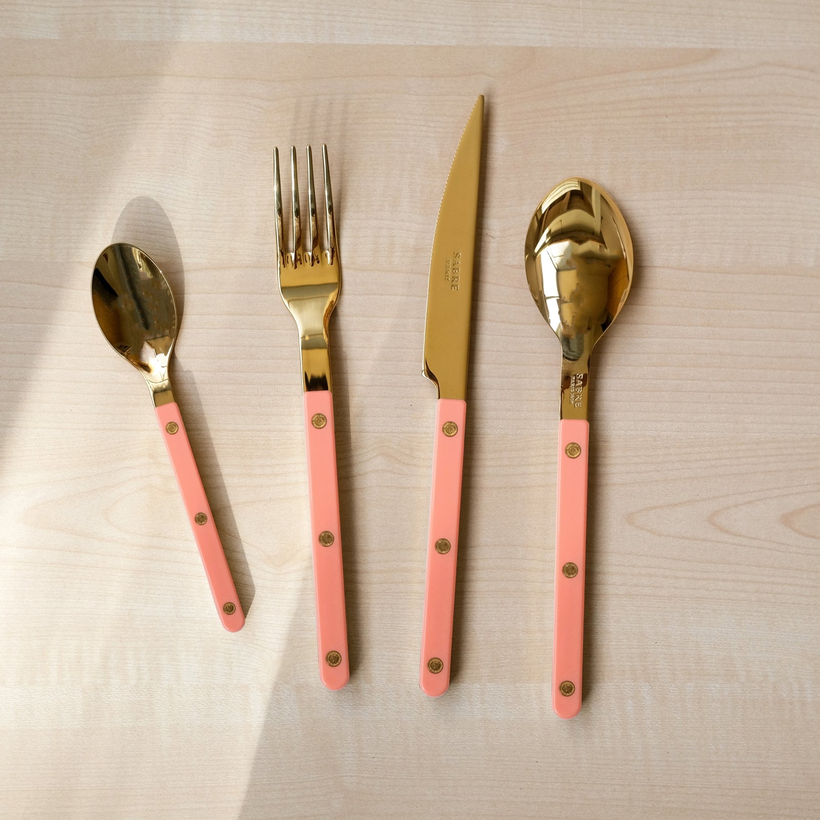 Bistrot Gold Solid, Nude Pink - 4 pieces cutlery set