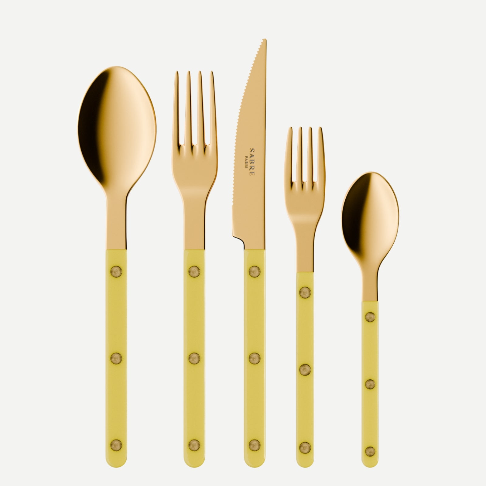 Bistrot Gold Solid, Yellow - 20 pieces cutlery set