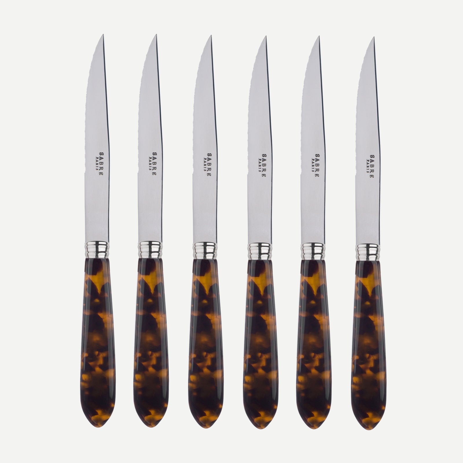 Set of 6 steak knives Tortoise, Faux Tortoise
