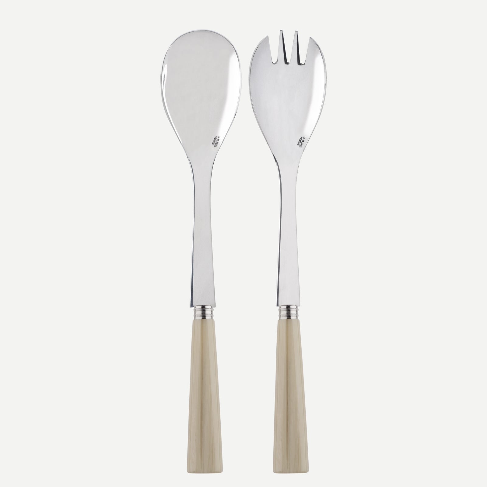 Salad cutlery set in Nature, Faux Horn