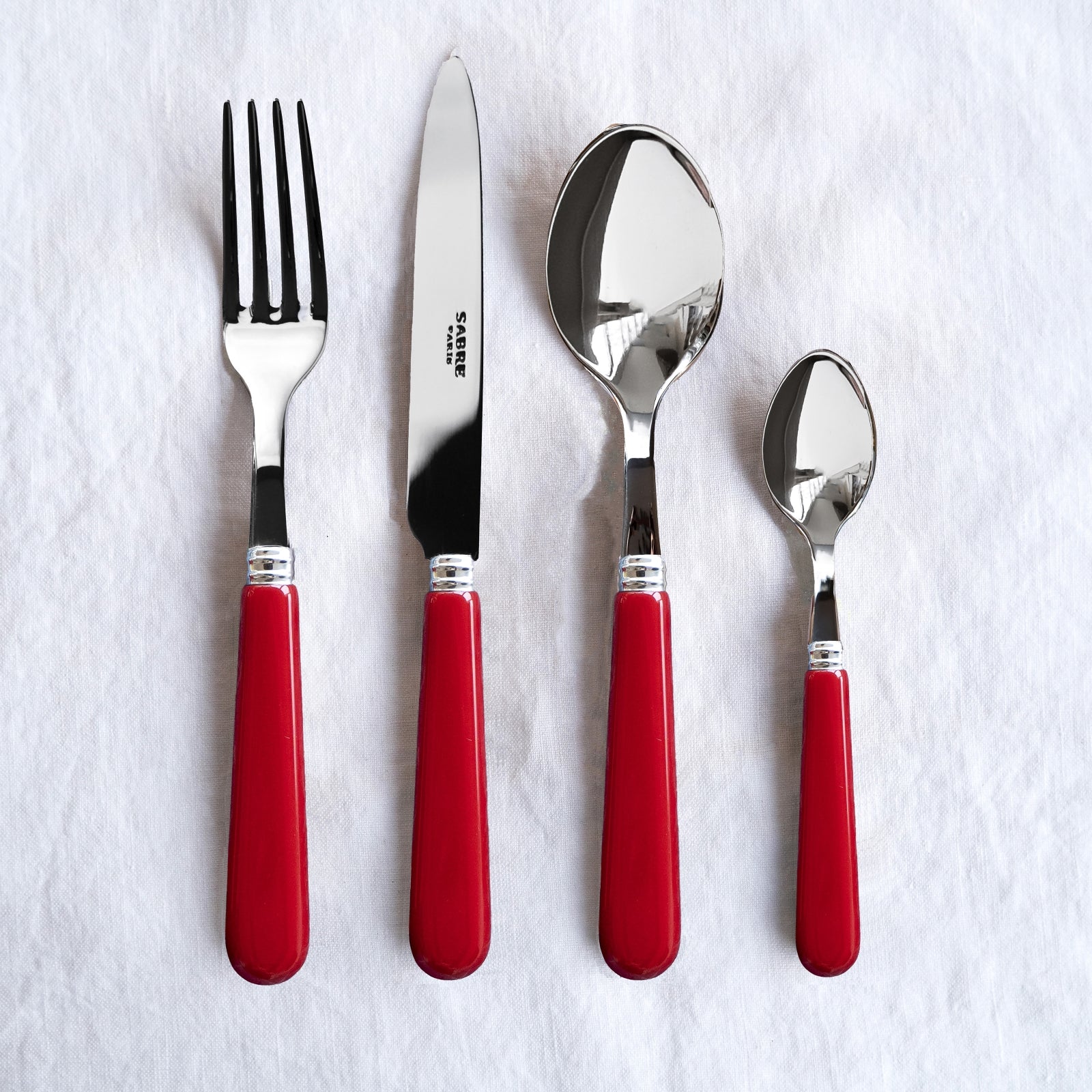 Pop unis, Burgundy - 4 pieces cutlery set