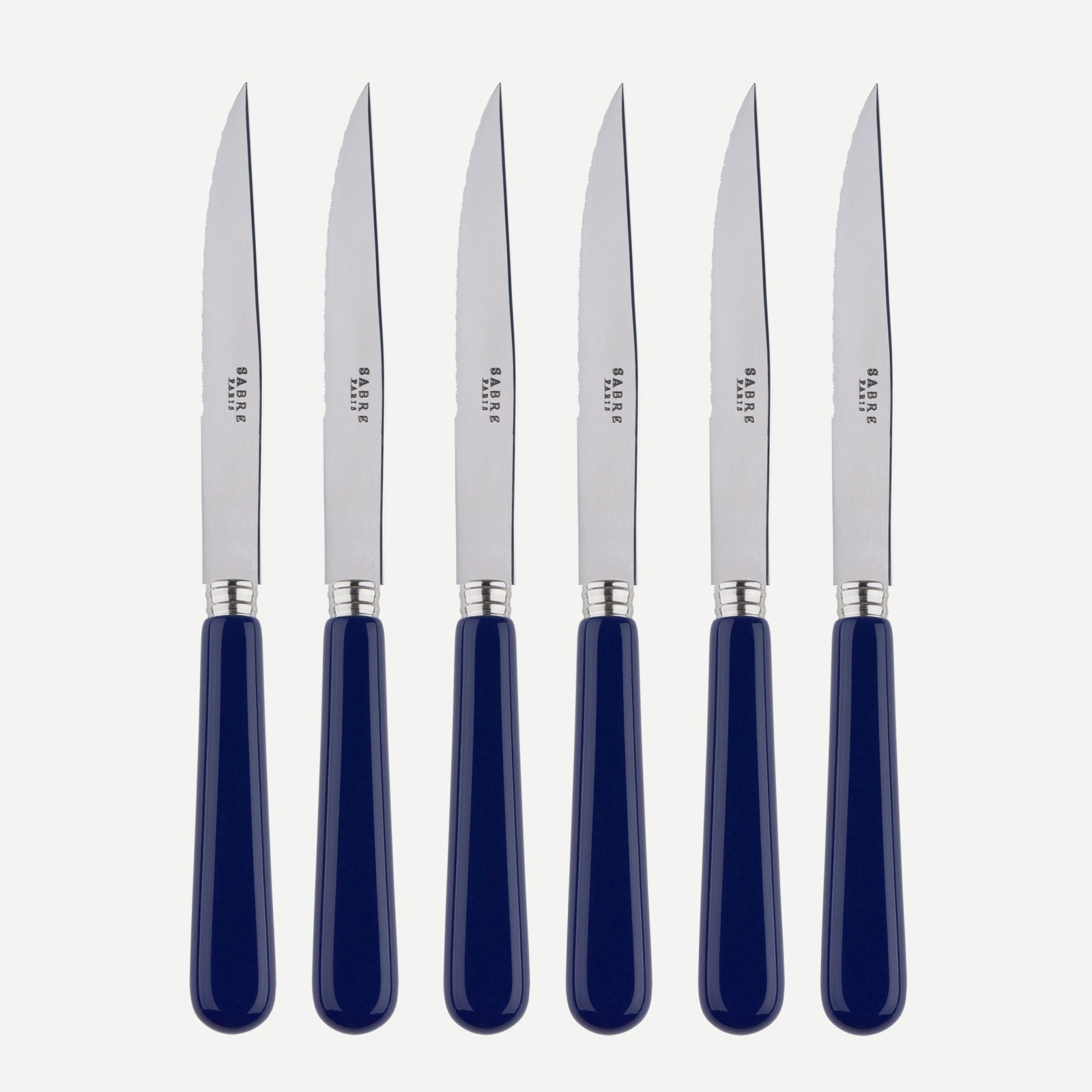Sabre Steak Knives, Set of 6, Pop unis, Navy blue