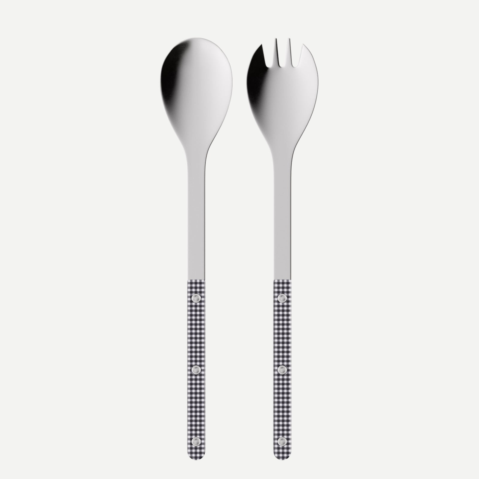 Bistrot Gingham, Black - Salad cutlery set