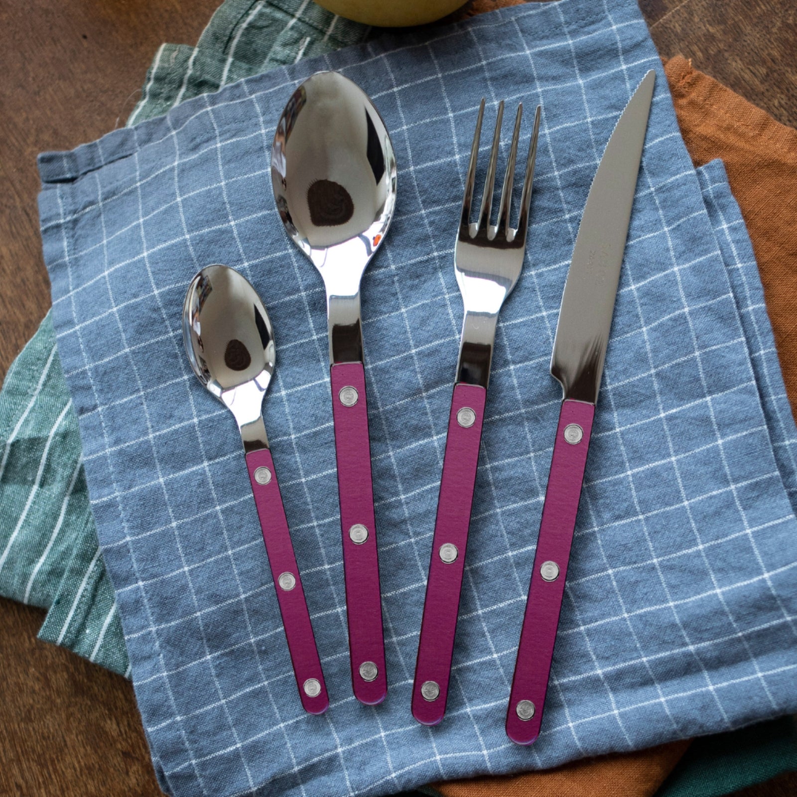 Bistrot Pearly, Aubergine - Box of 5 pieces cutlery set - Sabre US