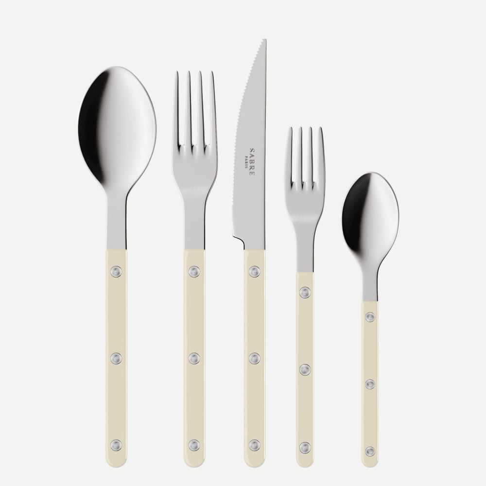 Bistrot Solid, Ivory, 5 pieces cutlery set