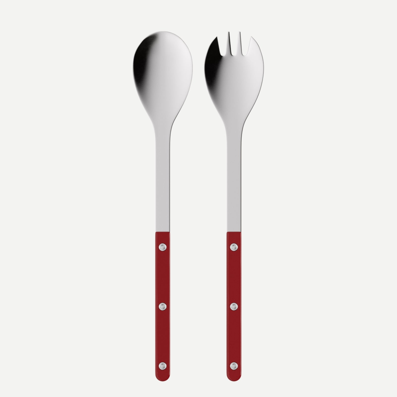 Bistrot Solid, Burgundy - Salad cutlery set