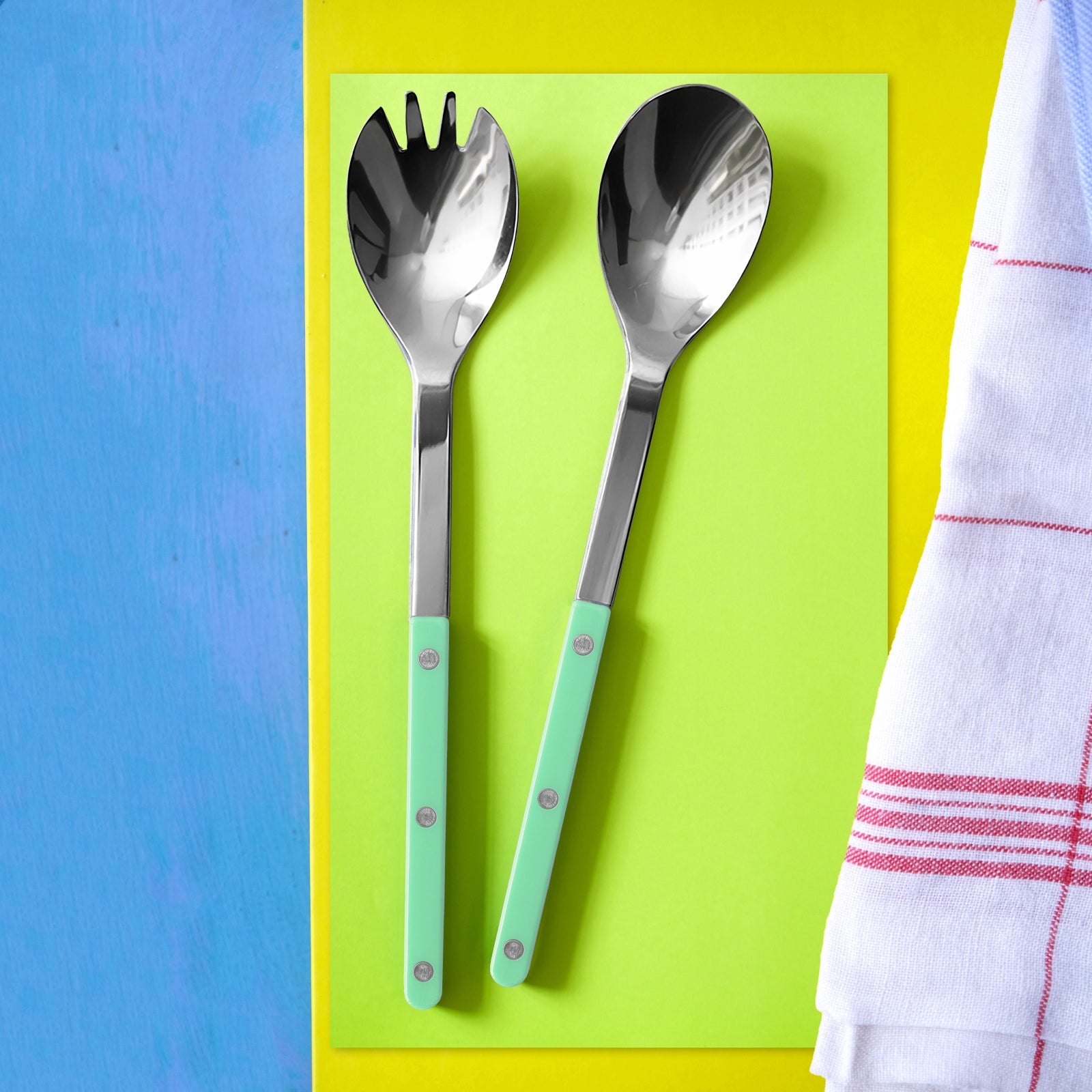 Bistrot Solid, Pastel green - Salad cutlery set