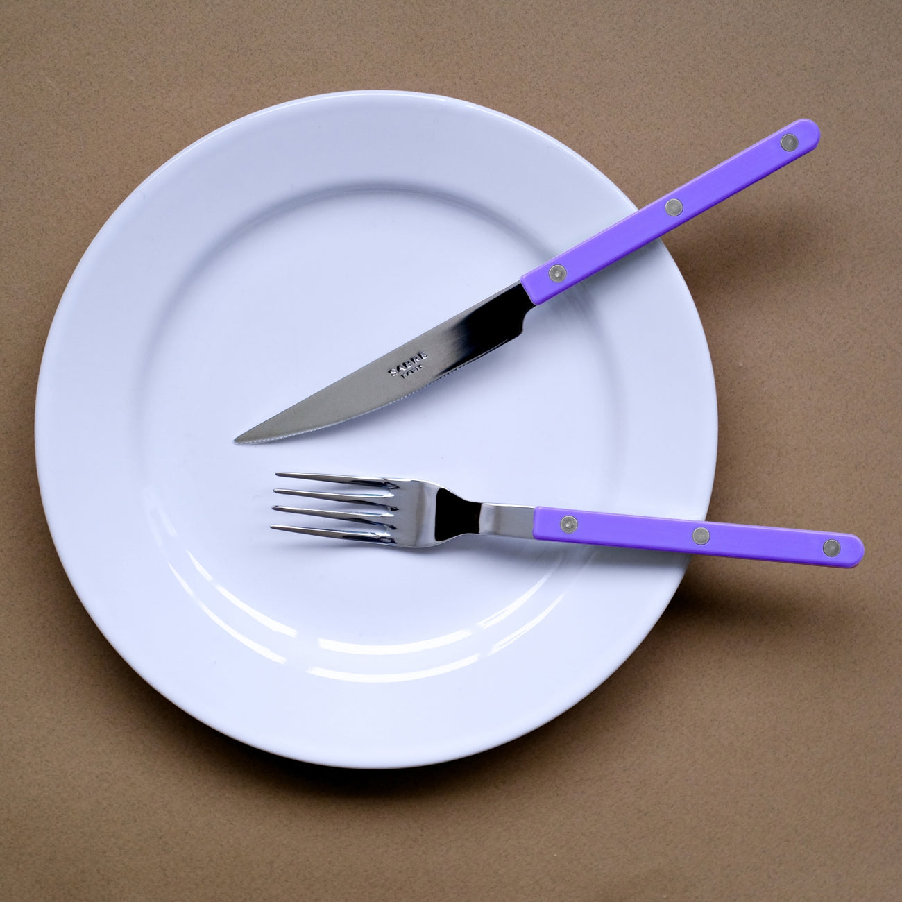 Bistrot couleur Gold Uni, Mauve - Fourchette de table
