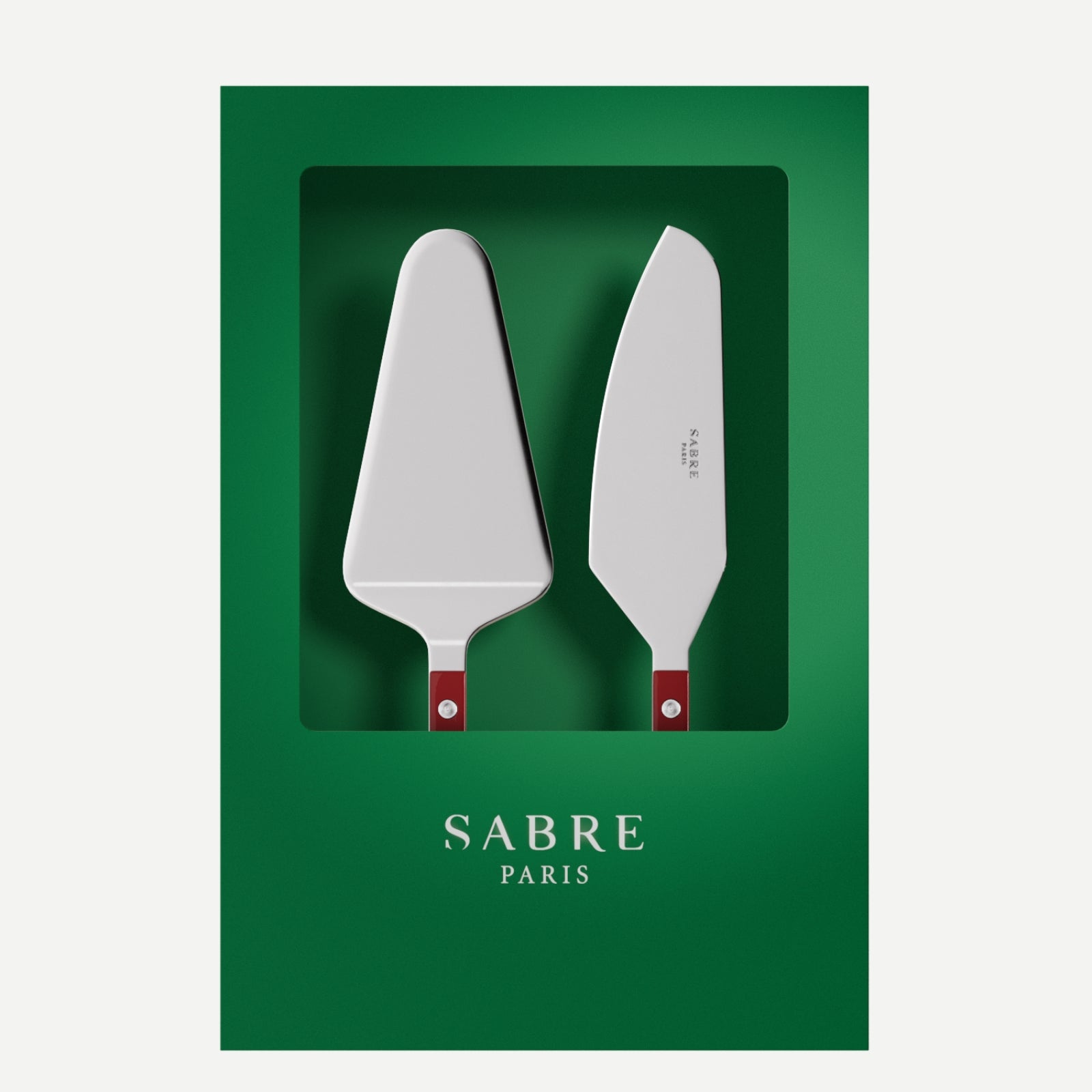 Bistrot Solid, Burgundy - Box of 2 tart servers