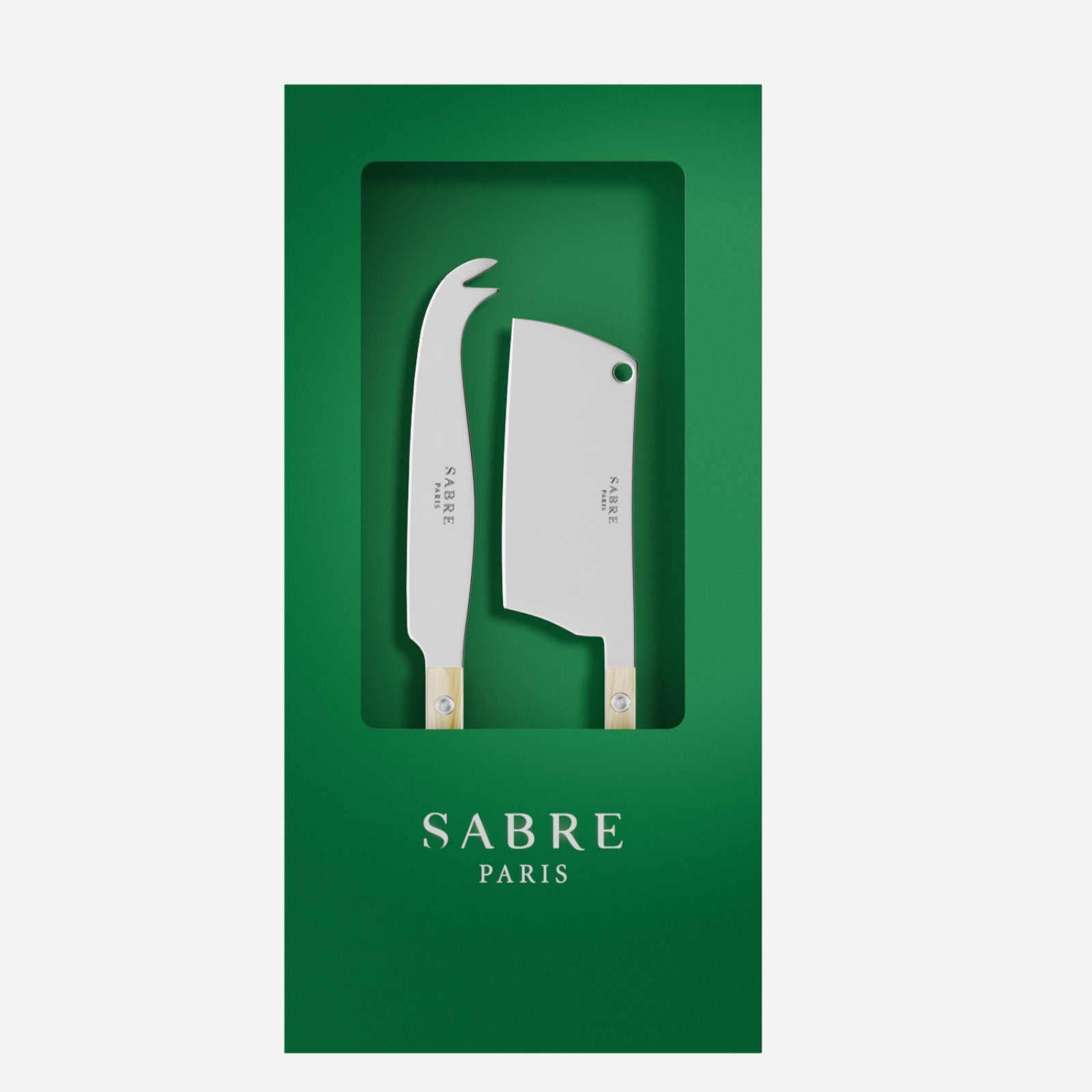 Bistrot Horn - Box of 2 cheese knives (faux horn)