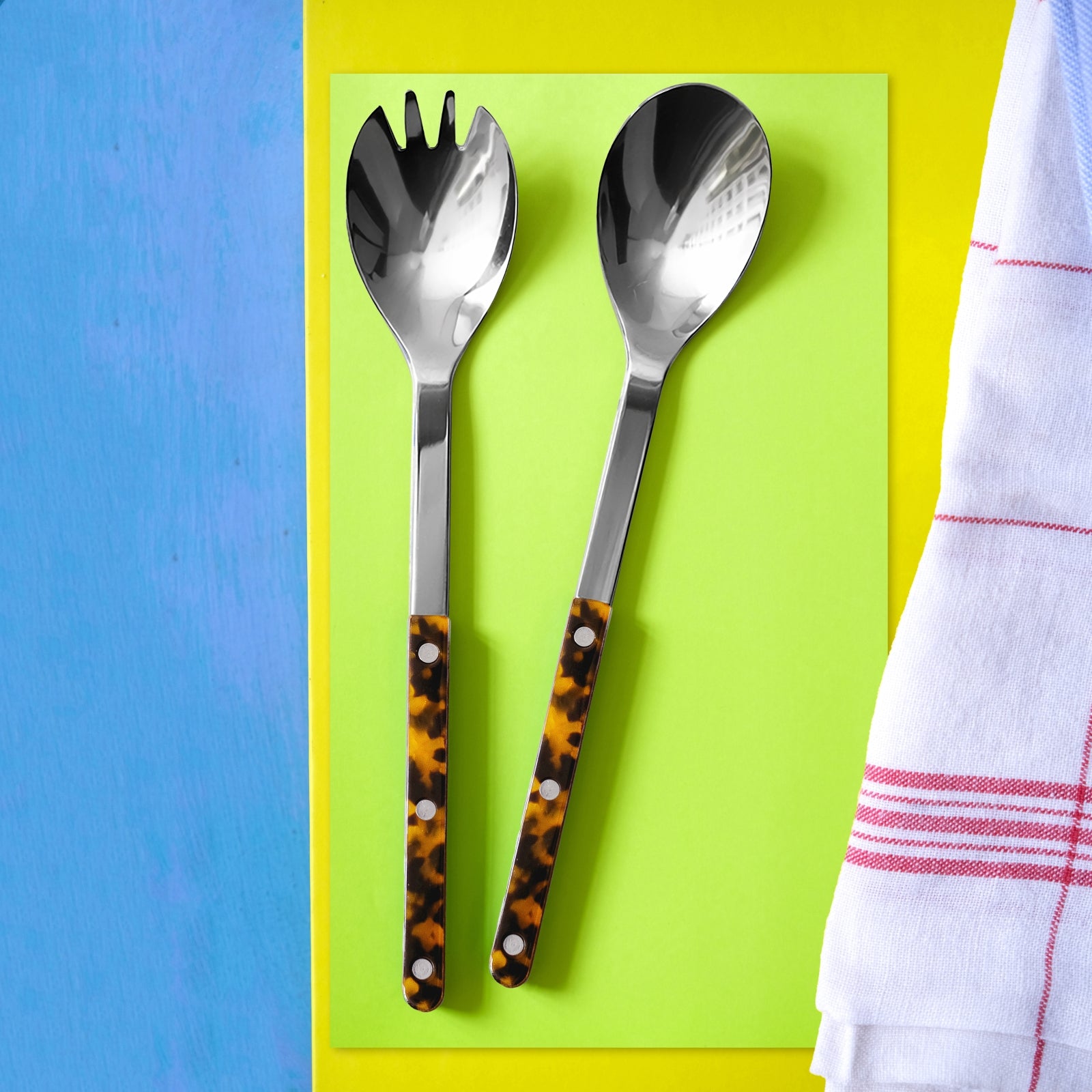 Bistrot Tortoise, Faux Tortoise - Salad cutlery set