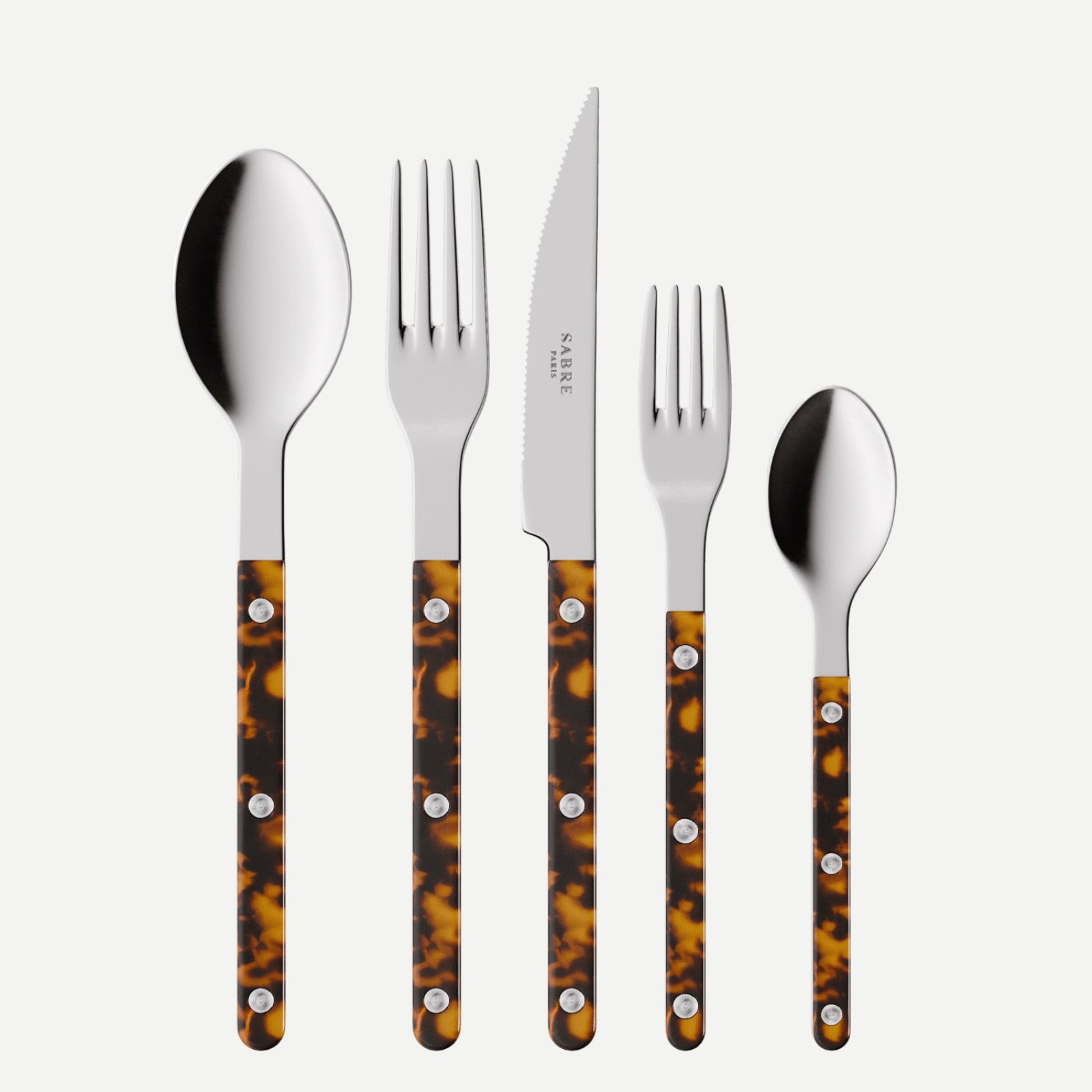 Bistrot Tortoise, Faux Tortoise, Silverware Set