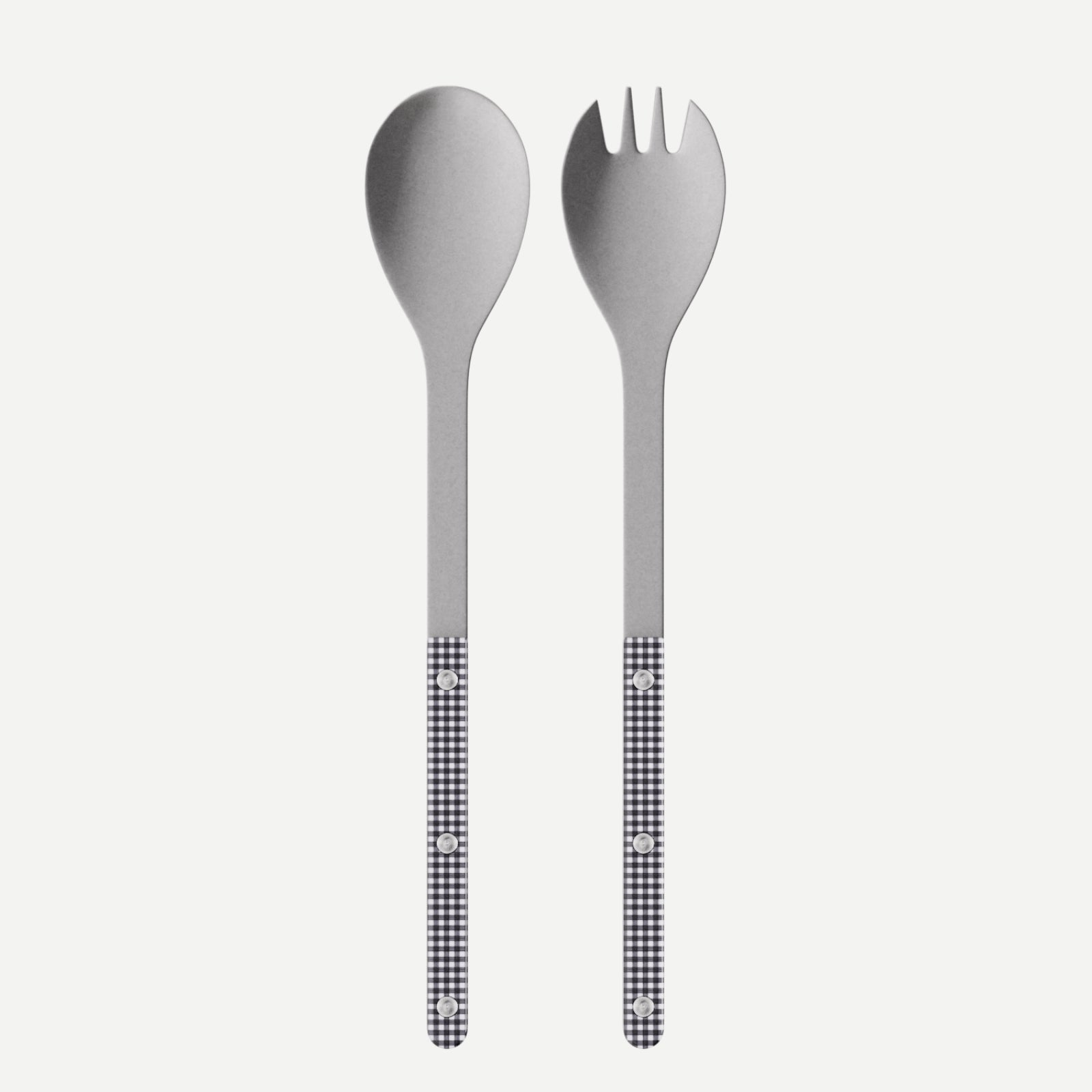 Bistrot Vintage Gingham, Black - Salad cutlery set