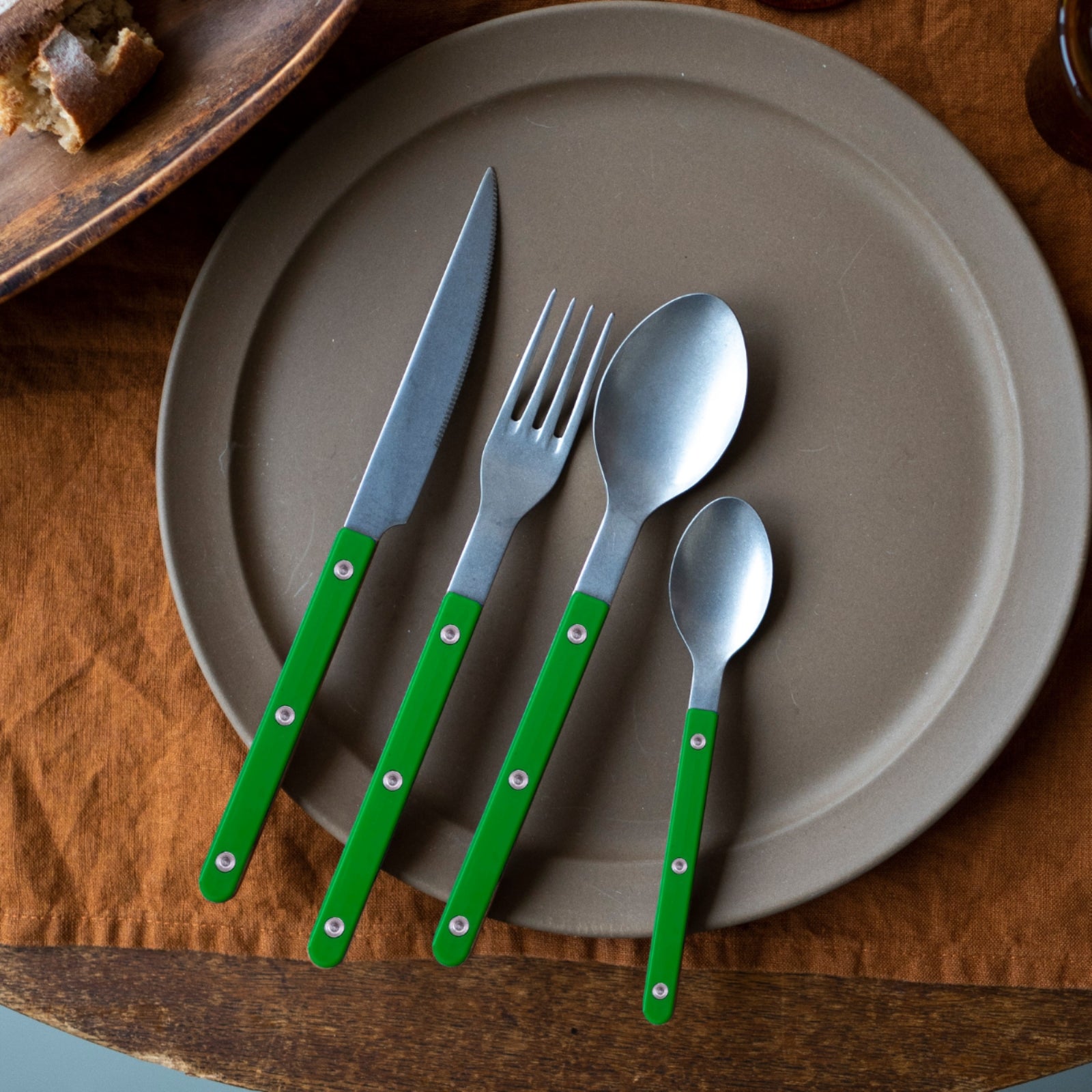Bistrot Vintage Solid, Garden green - Soup spoon