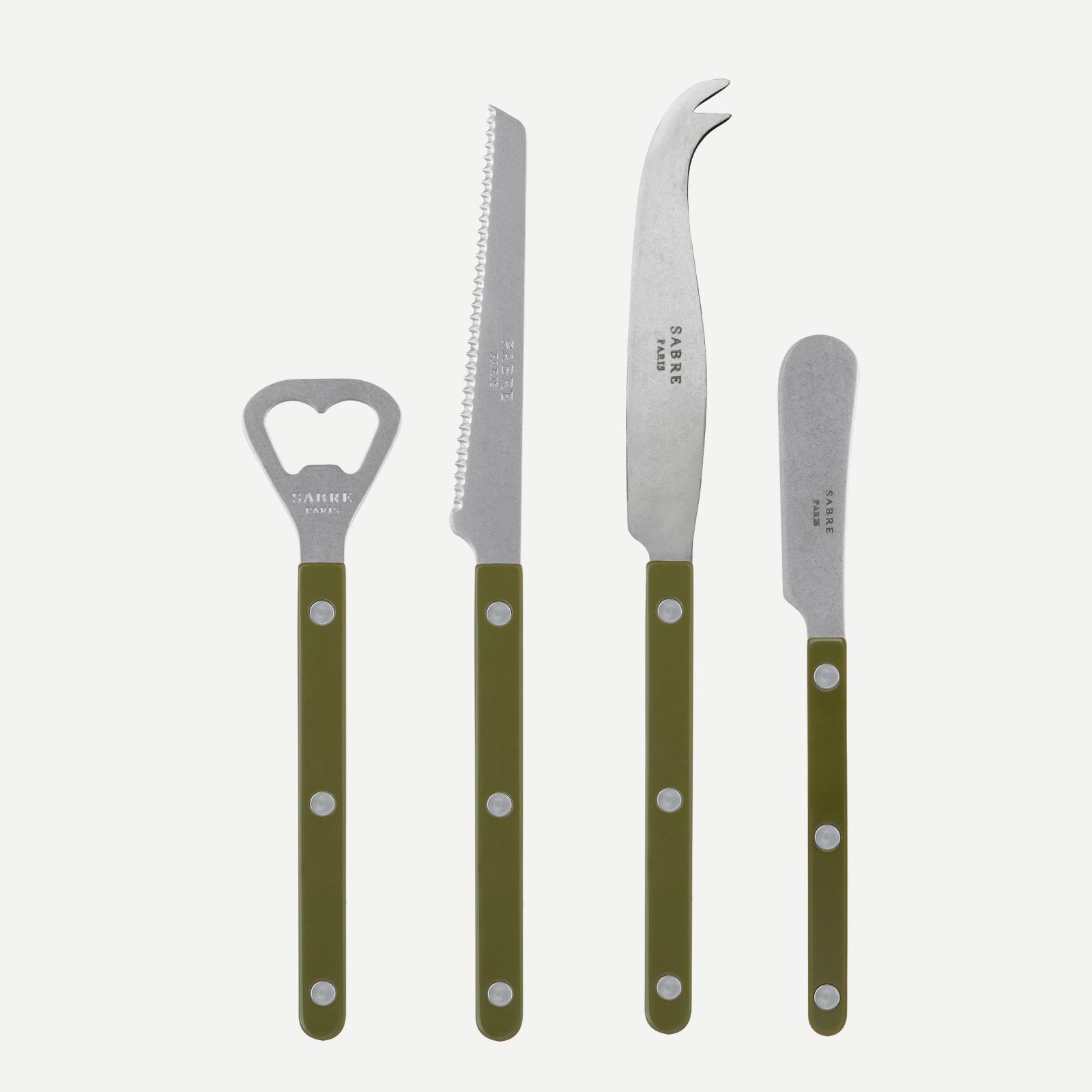 Bistrot Vintage Solid Apertif Set, Green Fern