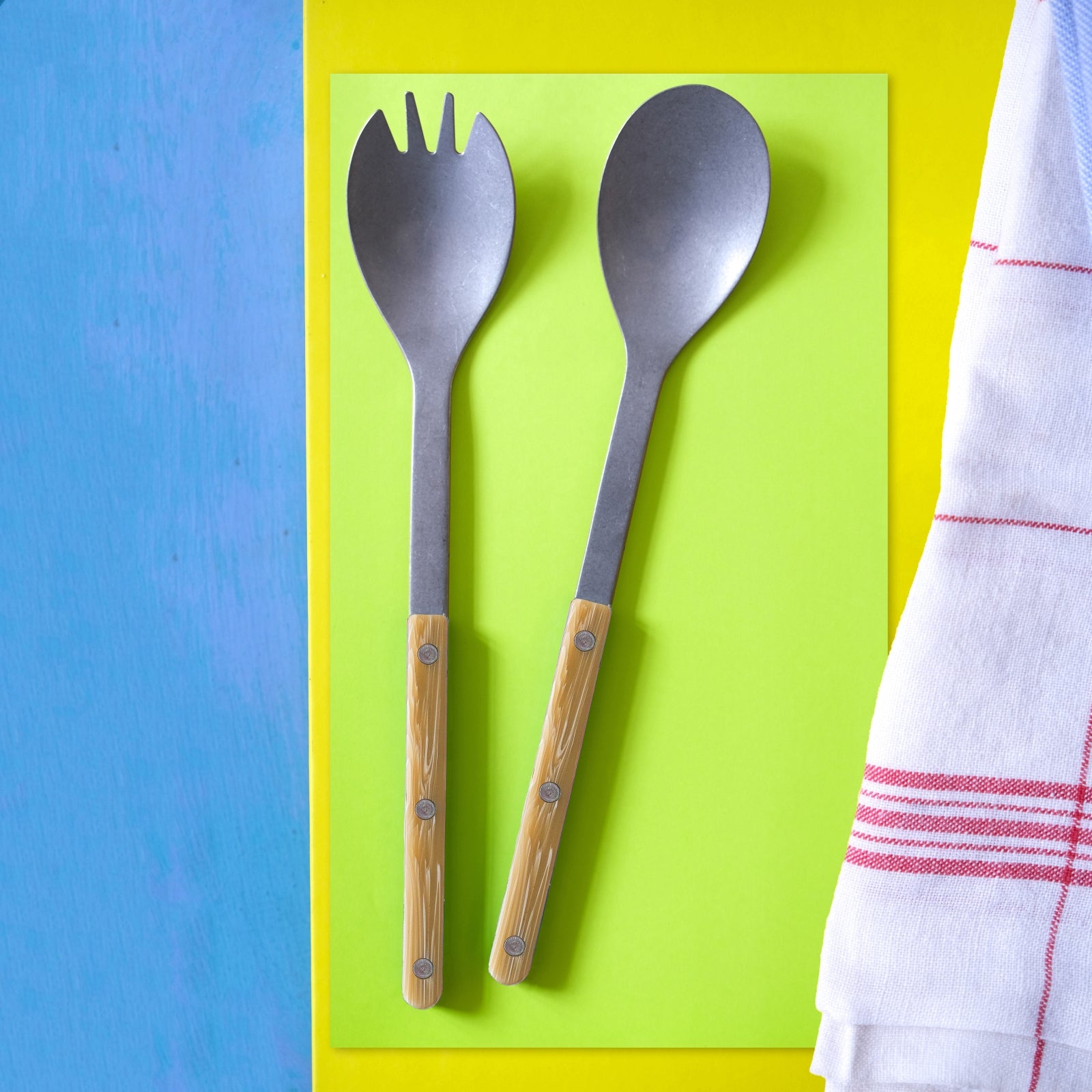 Bistrot Vintage Horn, Faux Horn - Salad cutlery set