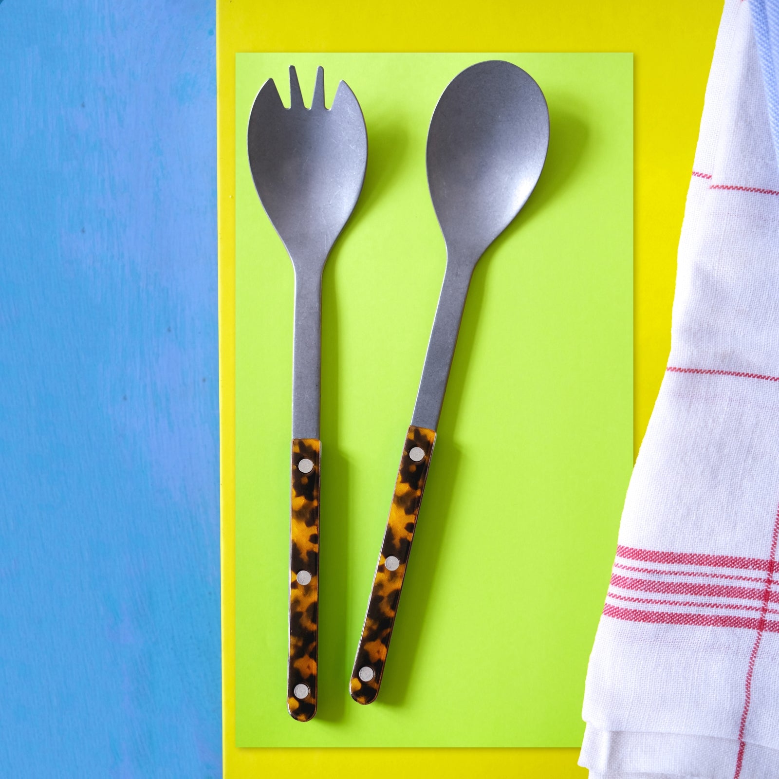 Bistrot Vintage Tortoise, Faux Tortoise - Salad cutlery set