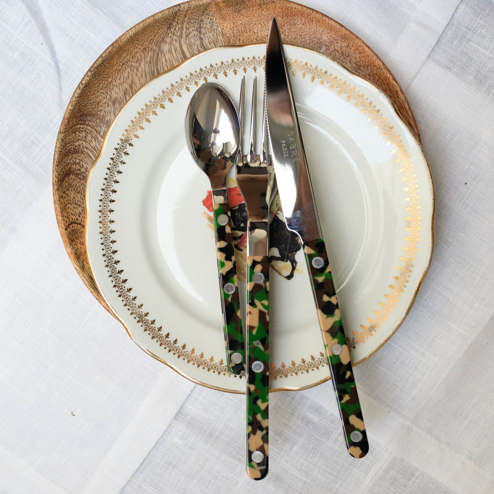 Bistrot Camouflage, Camouflage - 20 pieces cutlery set