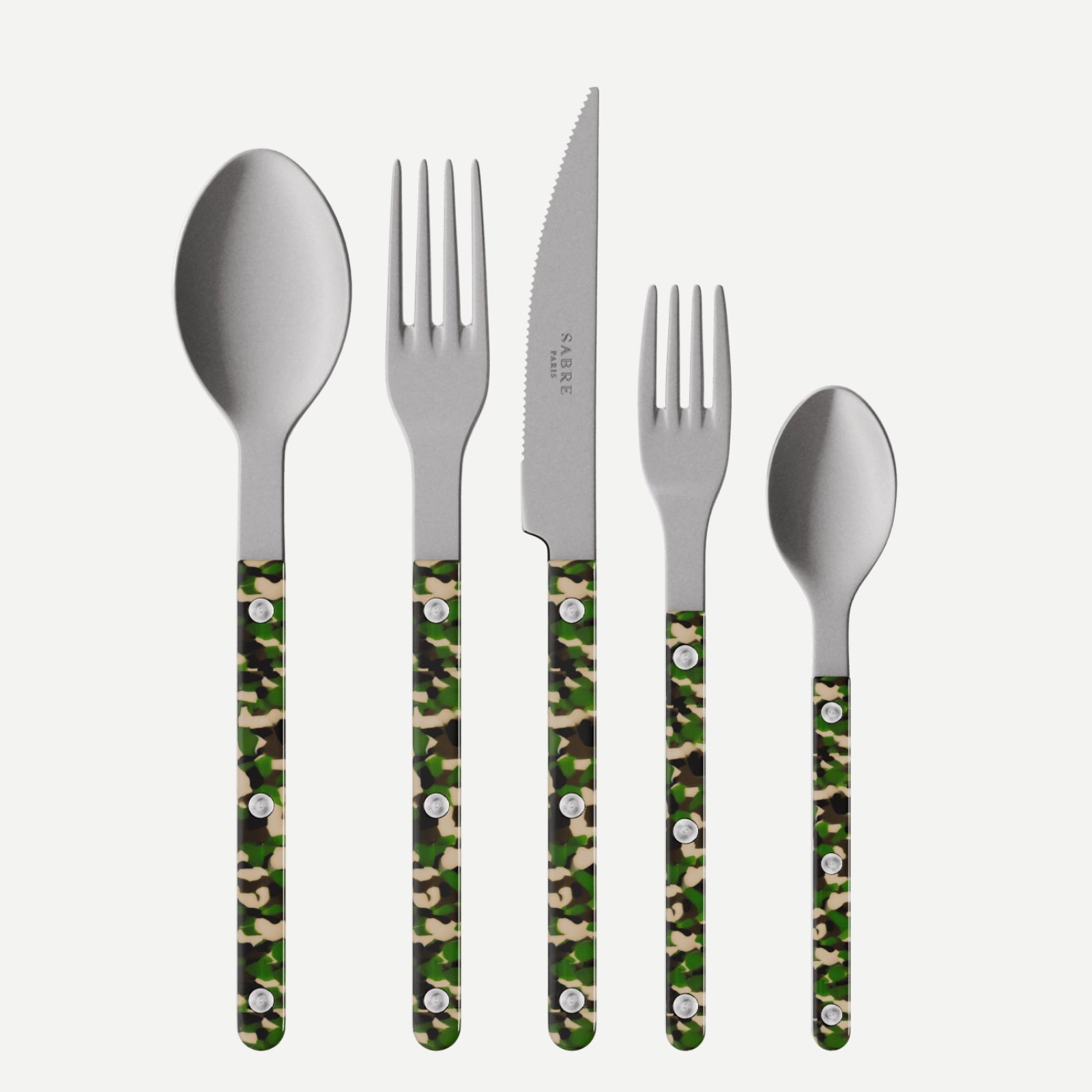 Bistrot Vintage Camouflage, Camouflage - 20 pieces cutlery set