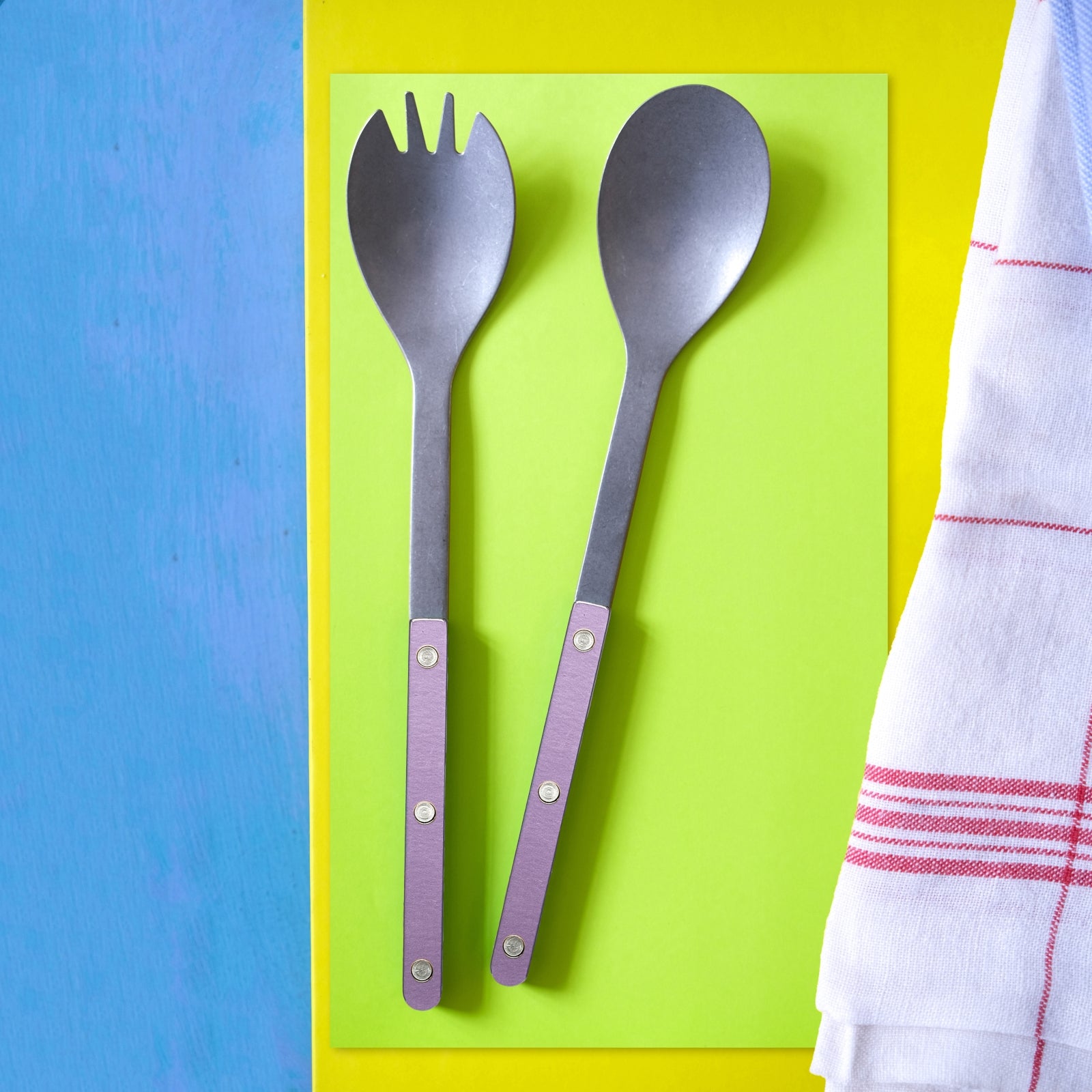 Bistrot Vintage Pearly, Lilac - Salad cutlery set