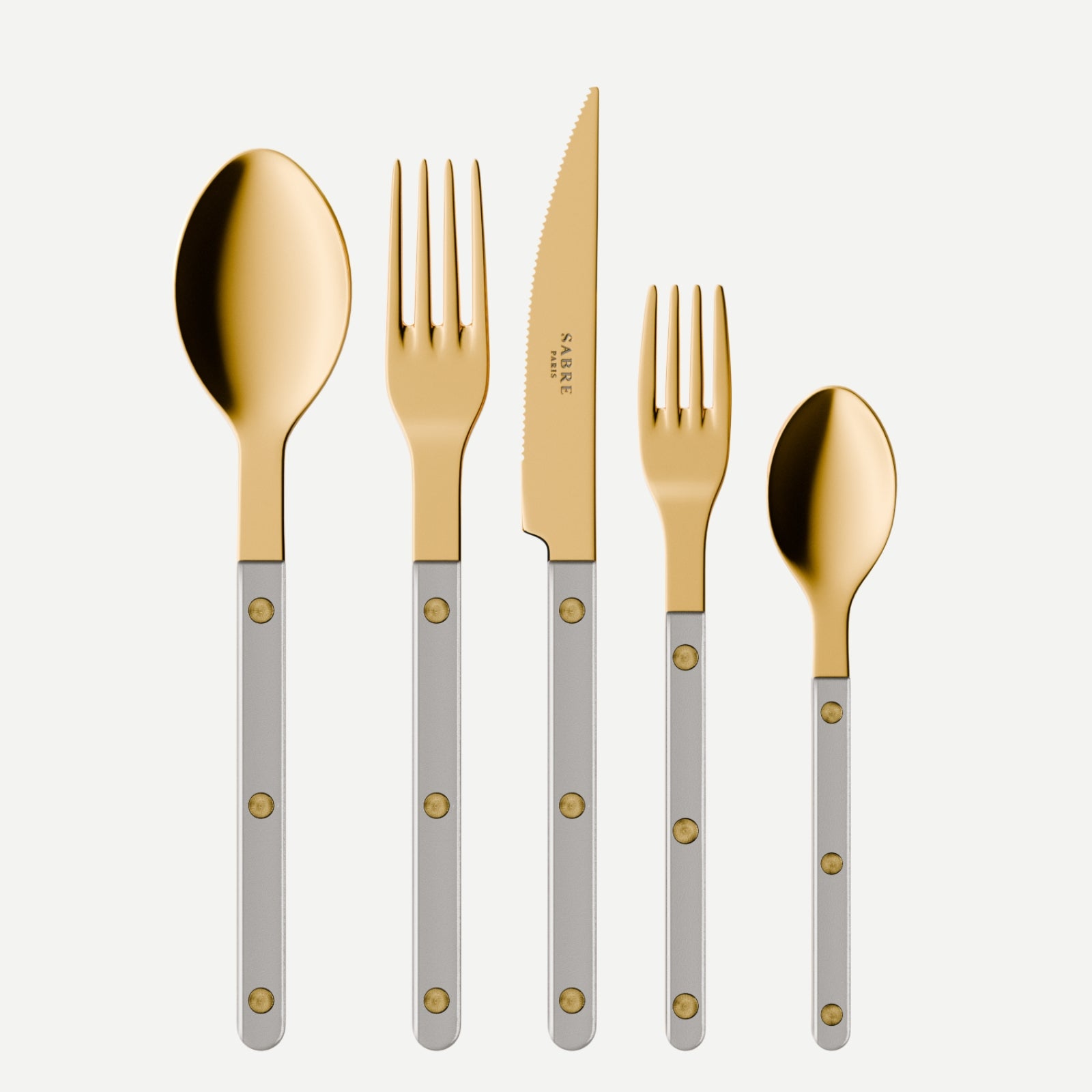 Bistrot Gold Pearly, Grey - 20 pieces cutlery set