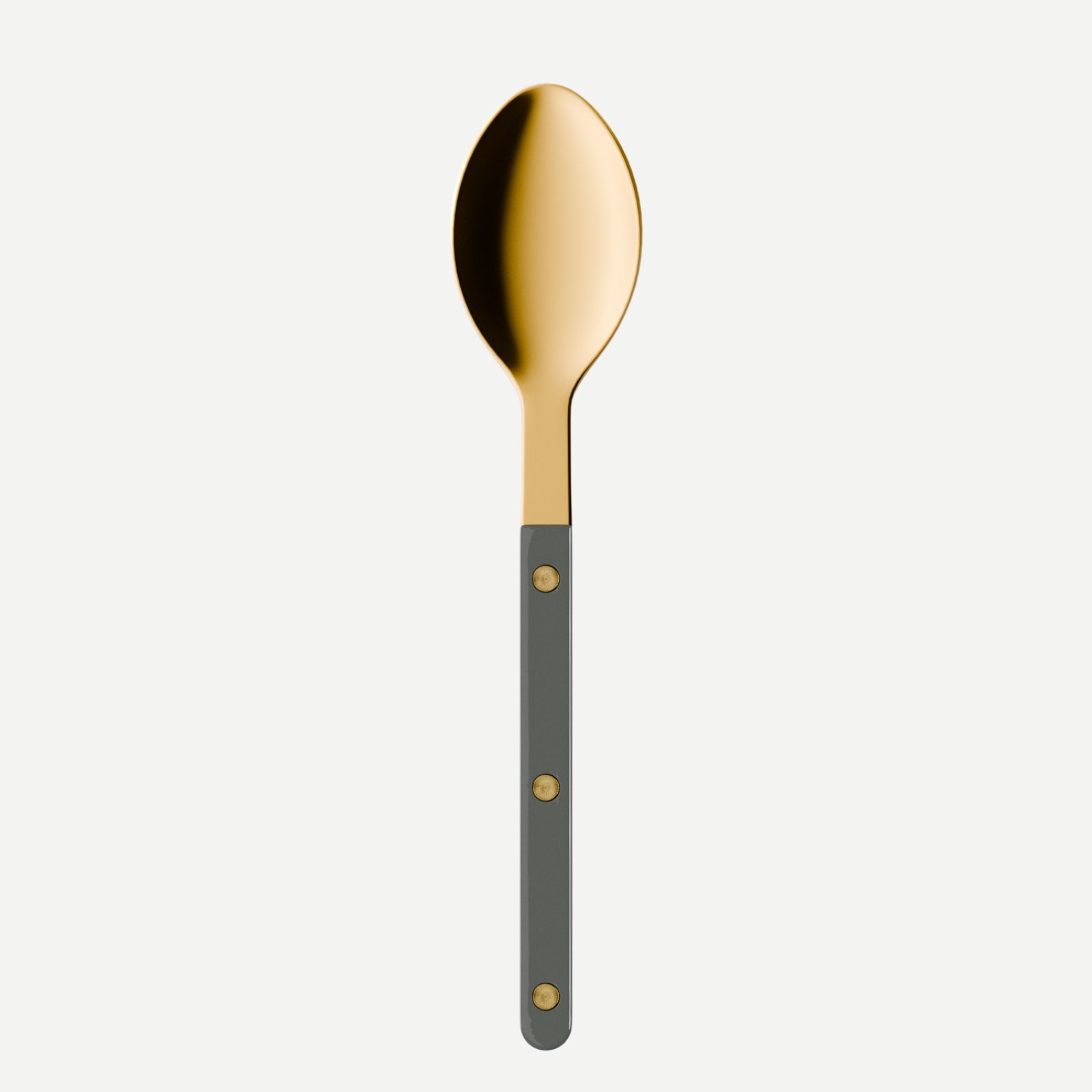 Bistrot Gold color Solid, Dark grey - Soup spoon - Sabre US