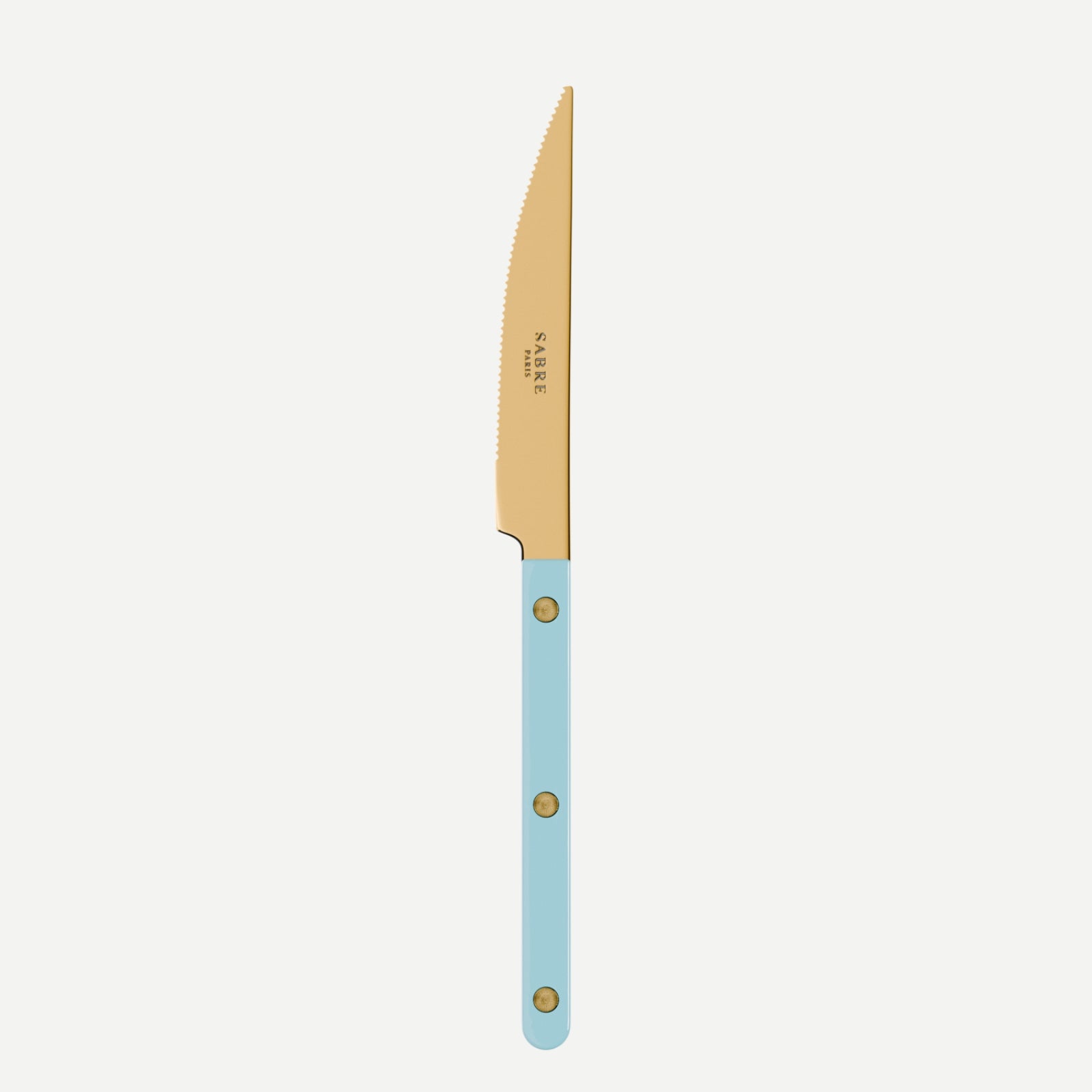 Bistrot Gold Solid, Pastel blue - Dinner knife