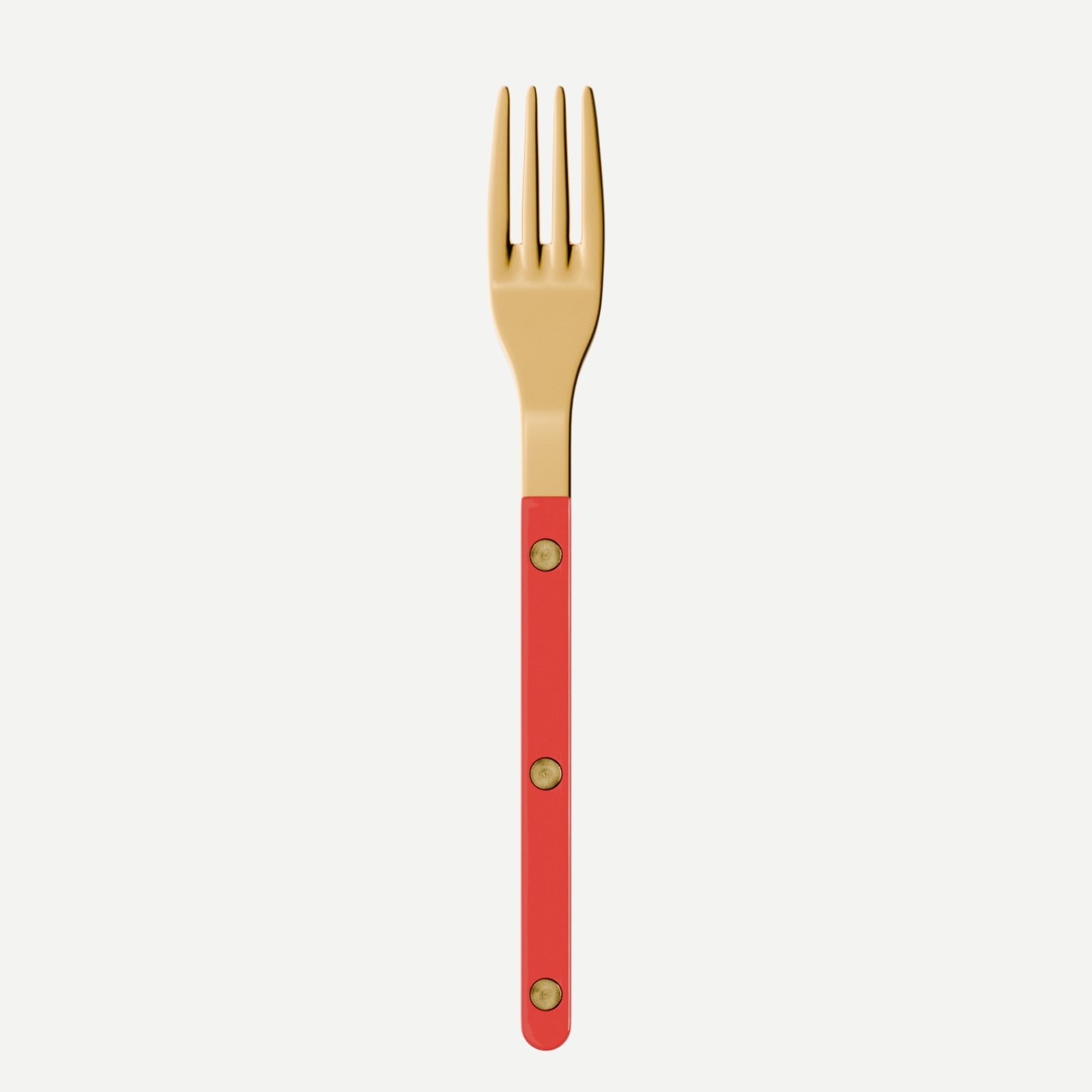Bistrot Gold color Solid, Red - Salad fork - Sabre US