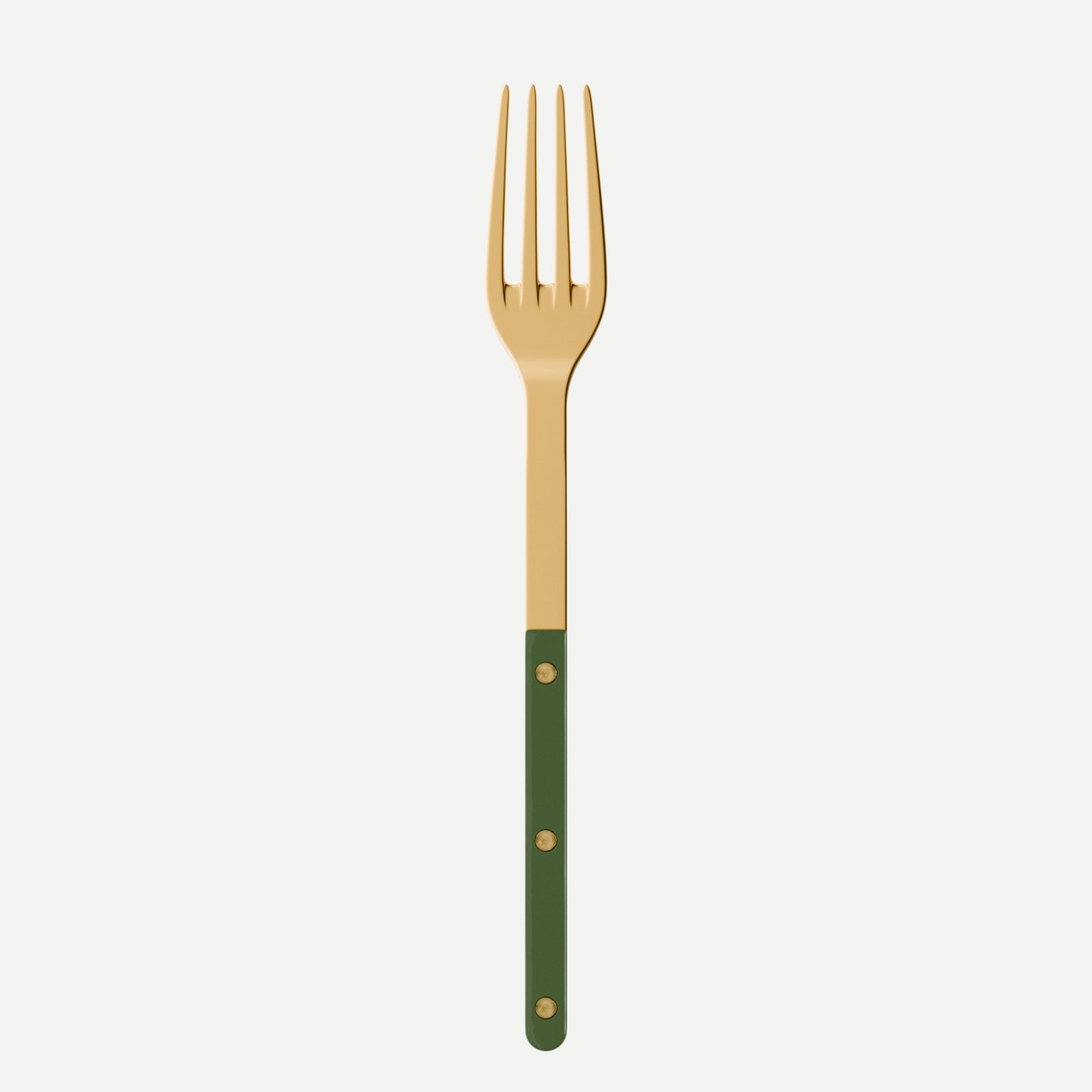 Bistrot Gold Solid, Green - Serving fork