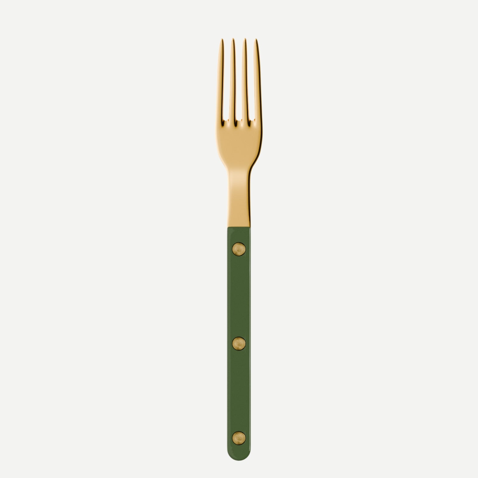 Bistrot Gold Solid, Green - Small fork