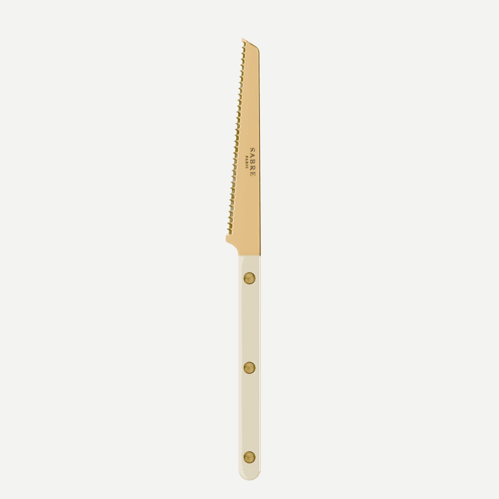 Bistrot Gold color Solid, Ivory - Tomato knife