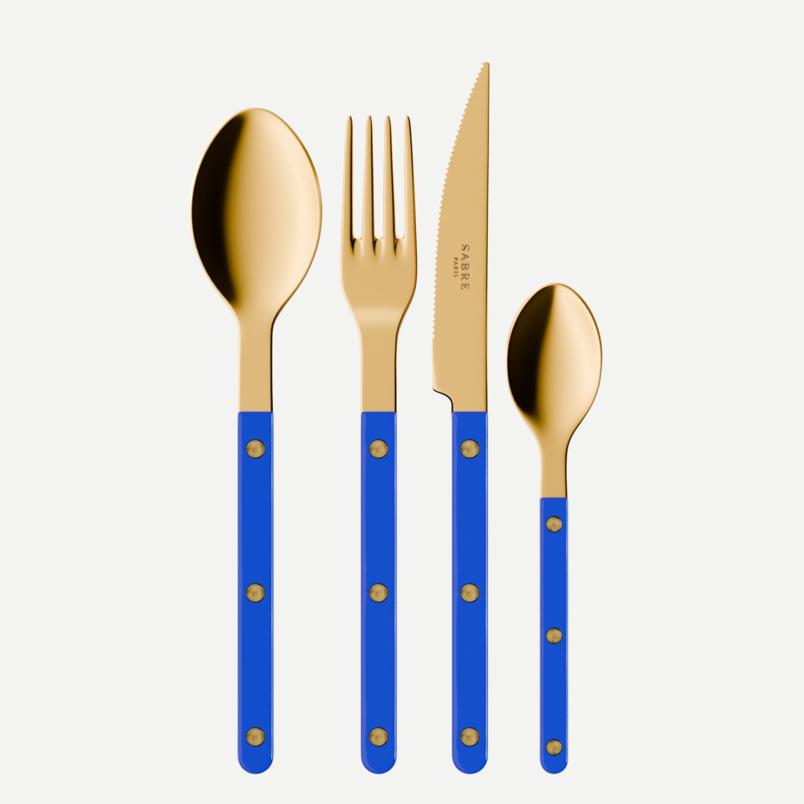 Bistrot Gold Solid, Lapis blue - 48 pieces cutlery set