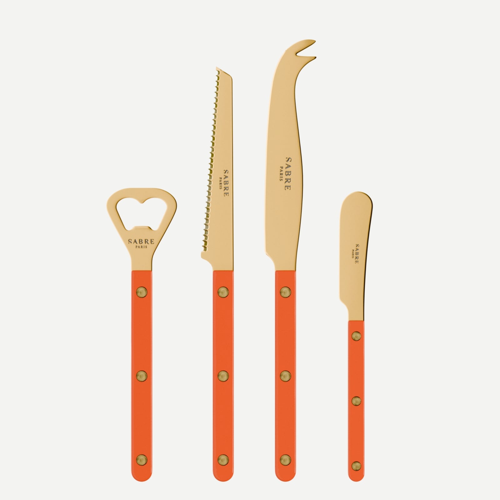 Bistrot Gold Solid, Orange - Bistrot aperitif set